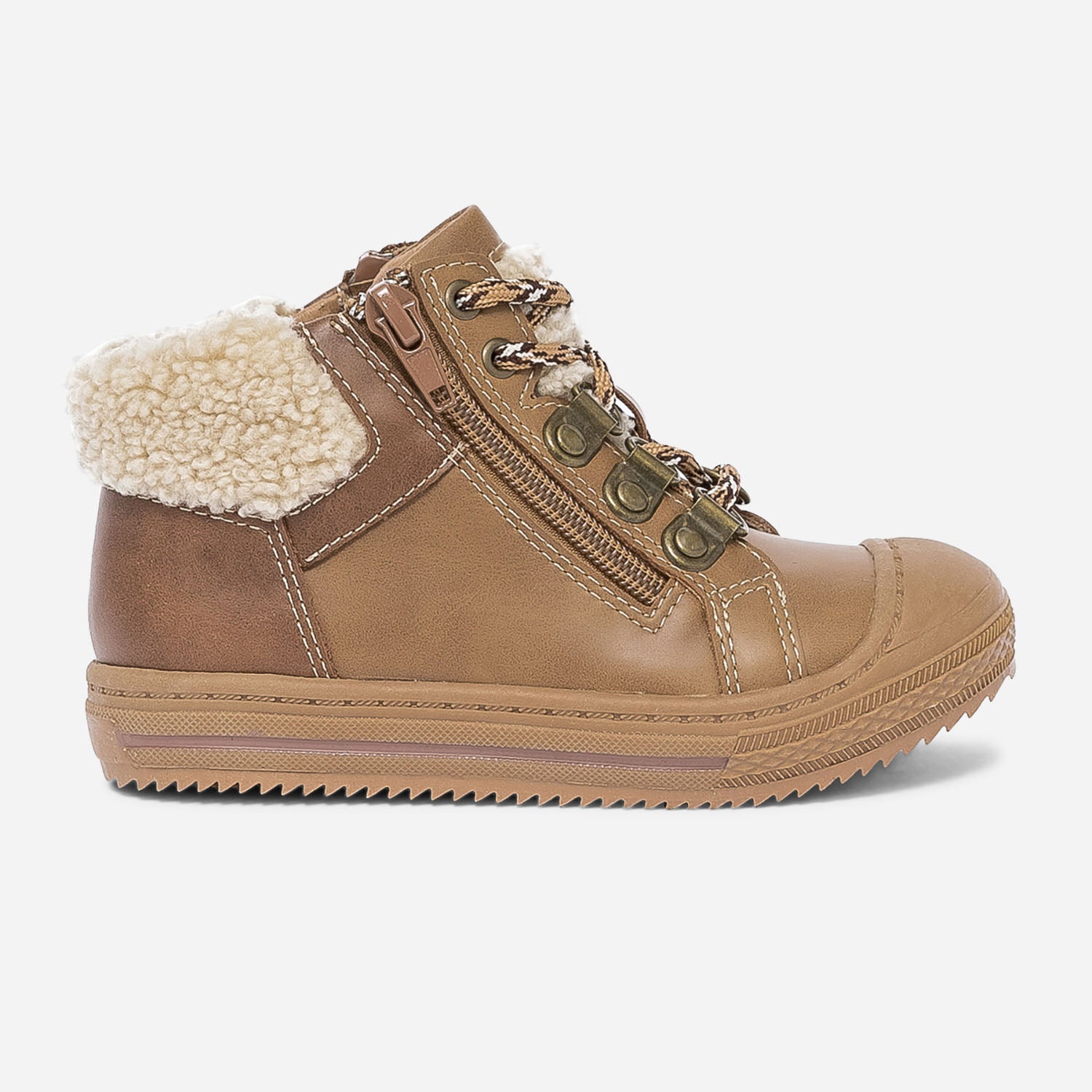 Boots camel a lacet Chaussures montantes Enfant ERAM