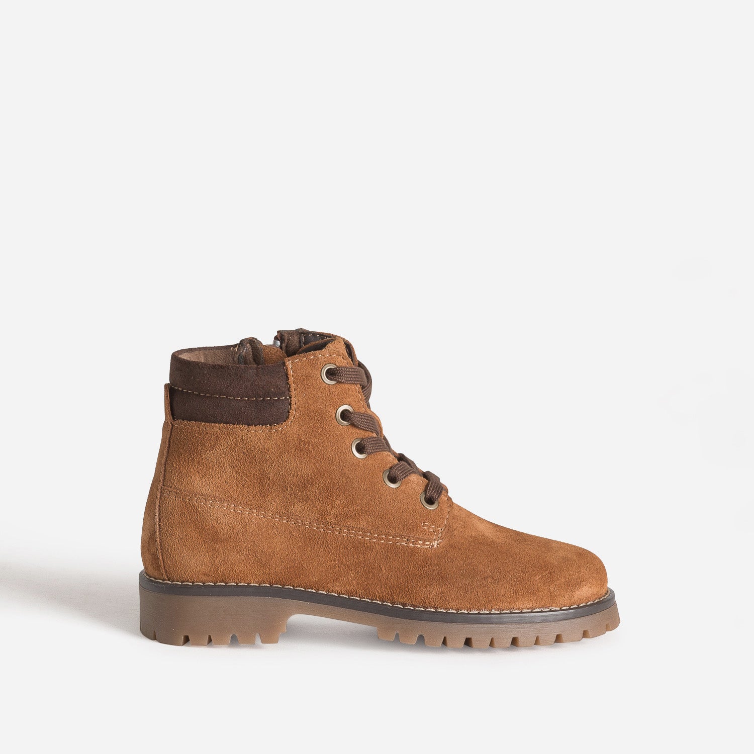 Boots a lacet BUGGY cognac cuir velours Chaussures montantes Enfant ERAM