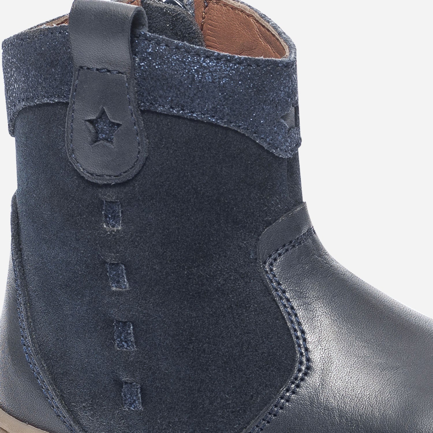 Boots bleu en cuir Boots Enfant ERAM