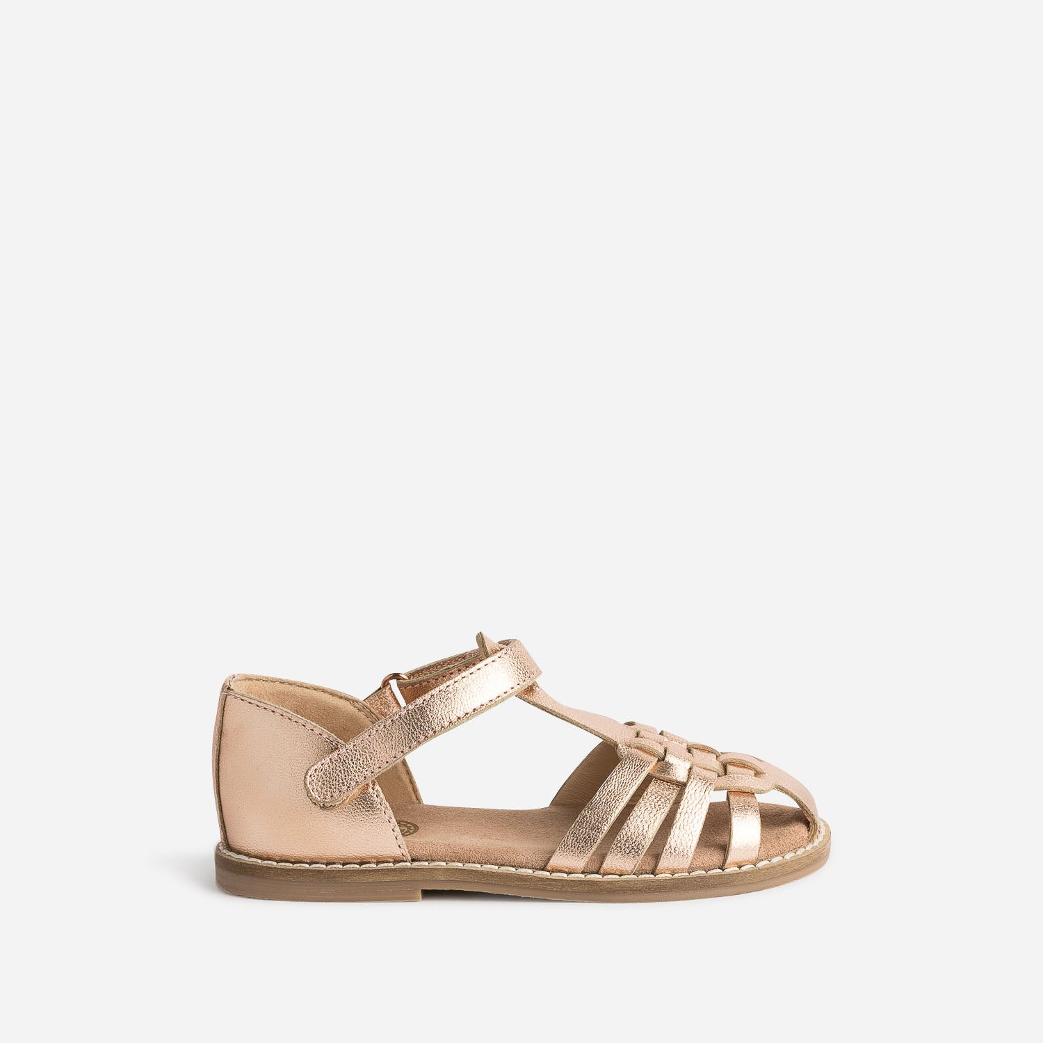 Sandale BUGGY rose cuivr en cuir Sandales Enfant ERAM