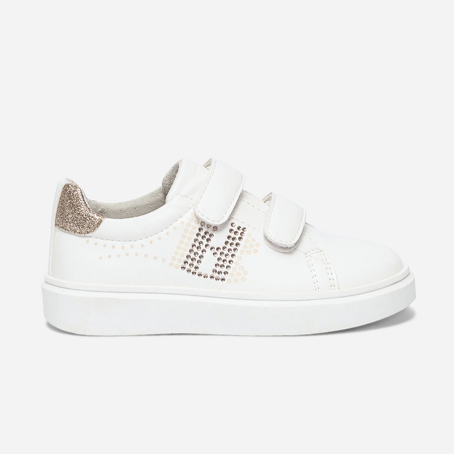 Basket blanche top strass
