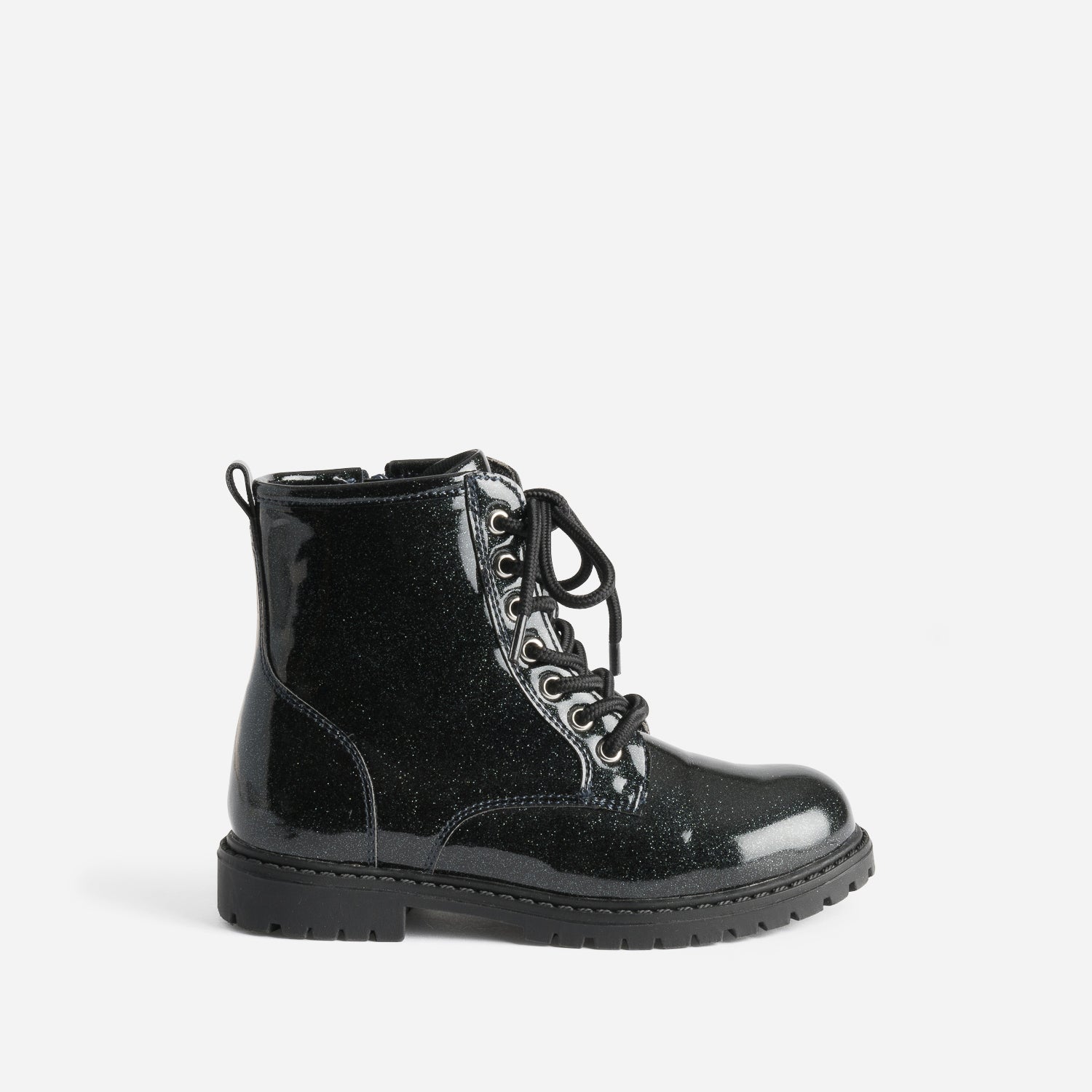 Boots BUGGY noir paillete a lacet Boots Enfant ERAM