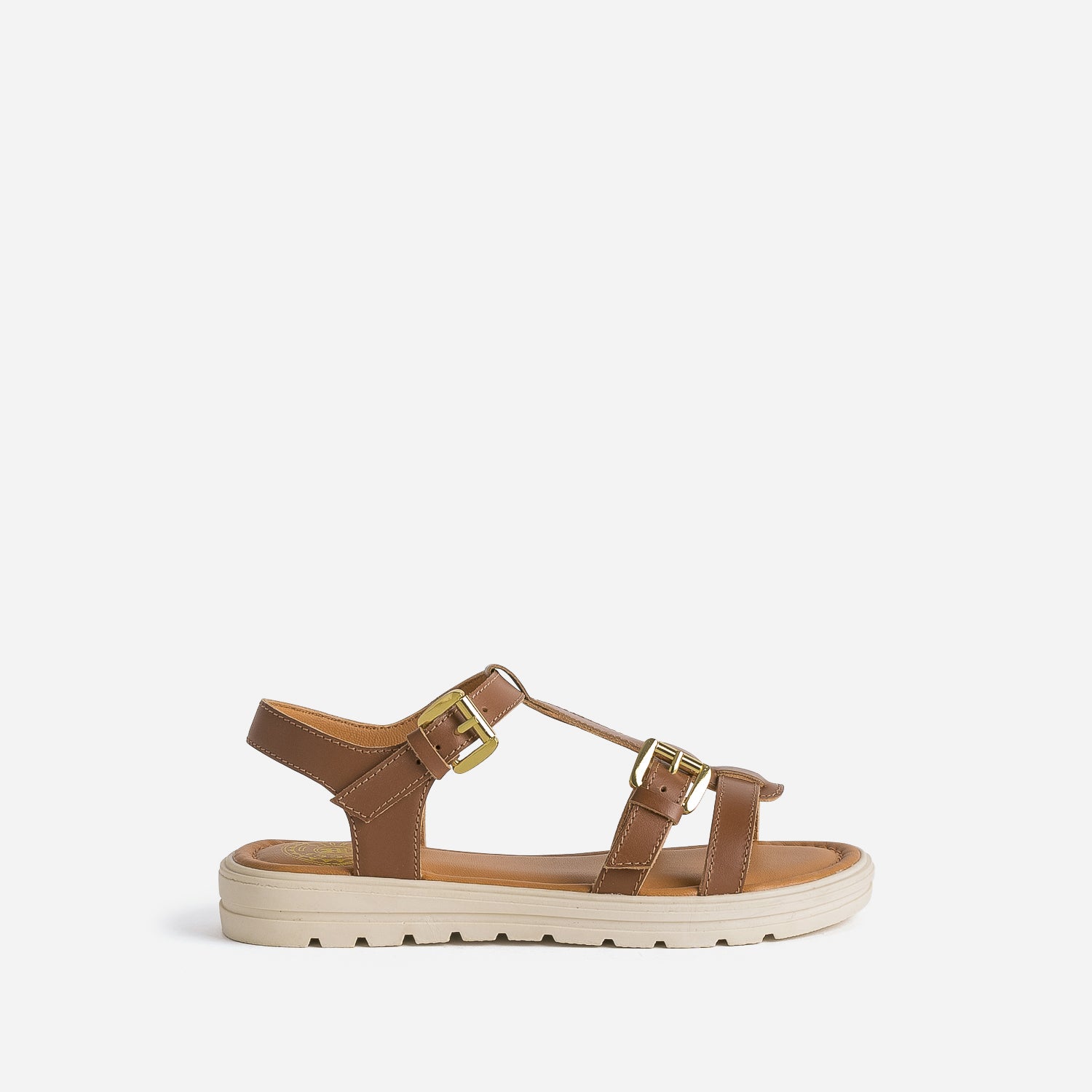 Sandale BUGGY marron cuir semelle epaisse Sandales Enfant ERAM