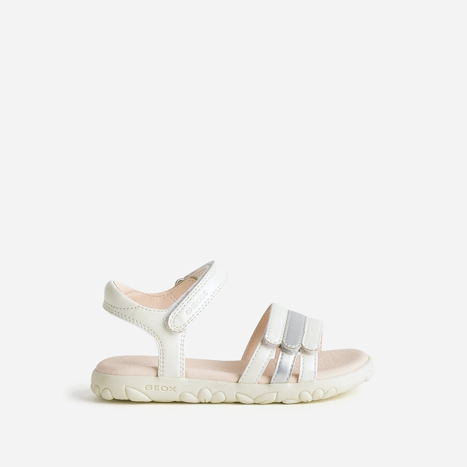 Sandale GEOX blanche et argent Sandales Enfant ERAM