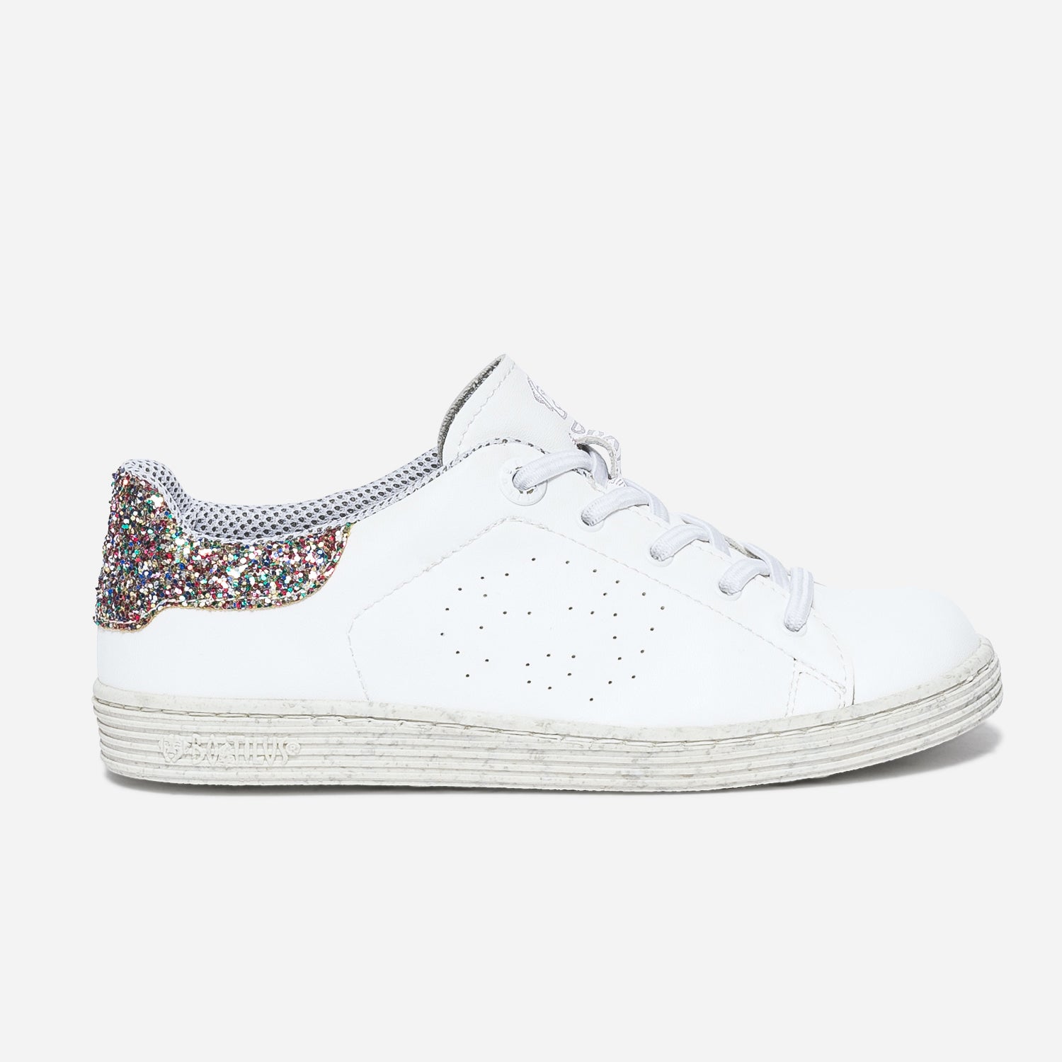 Tennis BOATILUS blanche et rose en cuir Baskets Enfant ERAM
