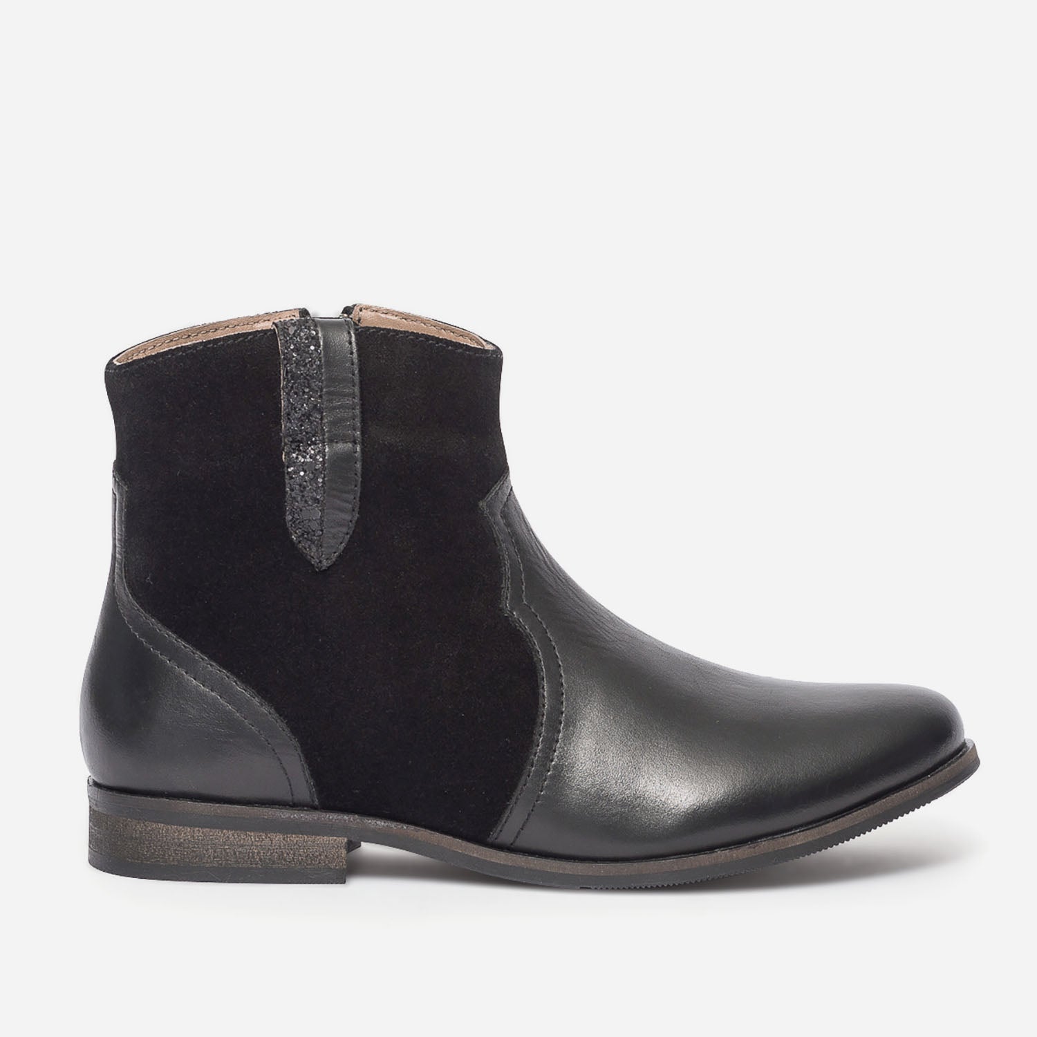 Boots en cuir noir fille Boots Enfant ERAM