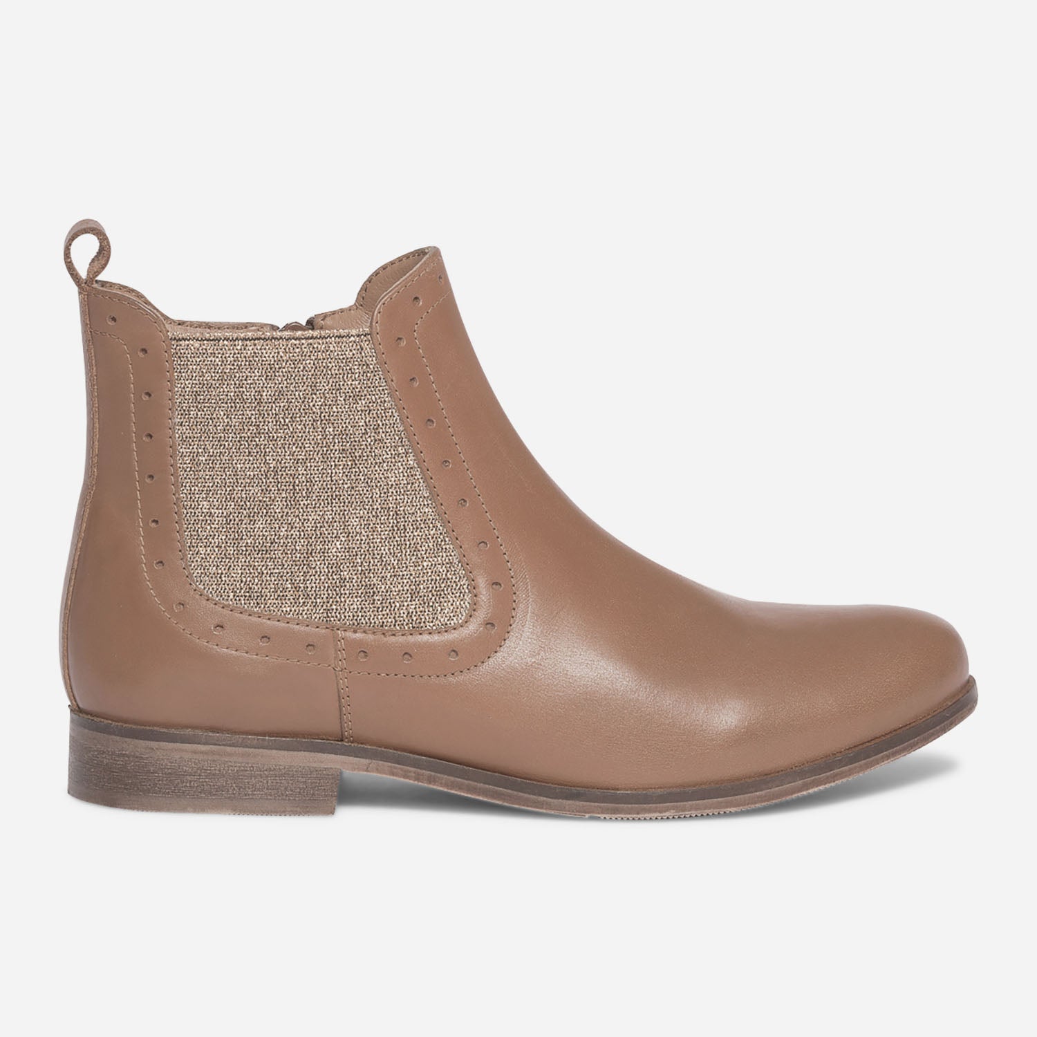 Chelsea boots camel en cuir perfor Boots Enfant ERAM