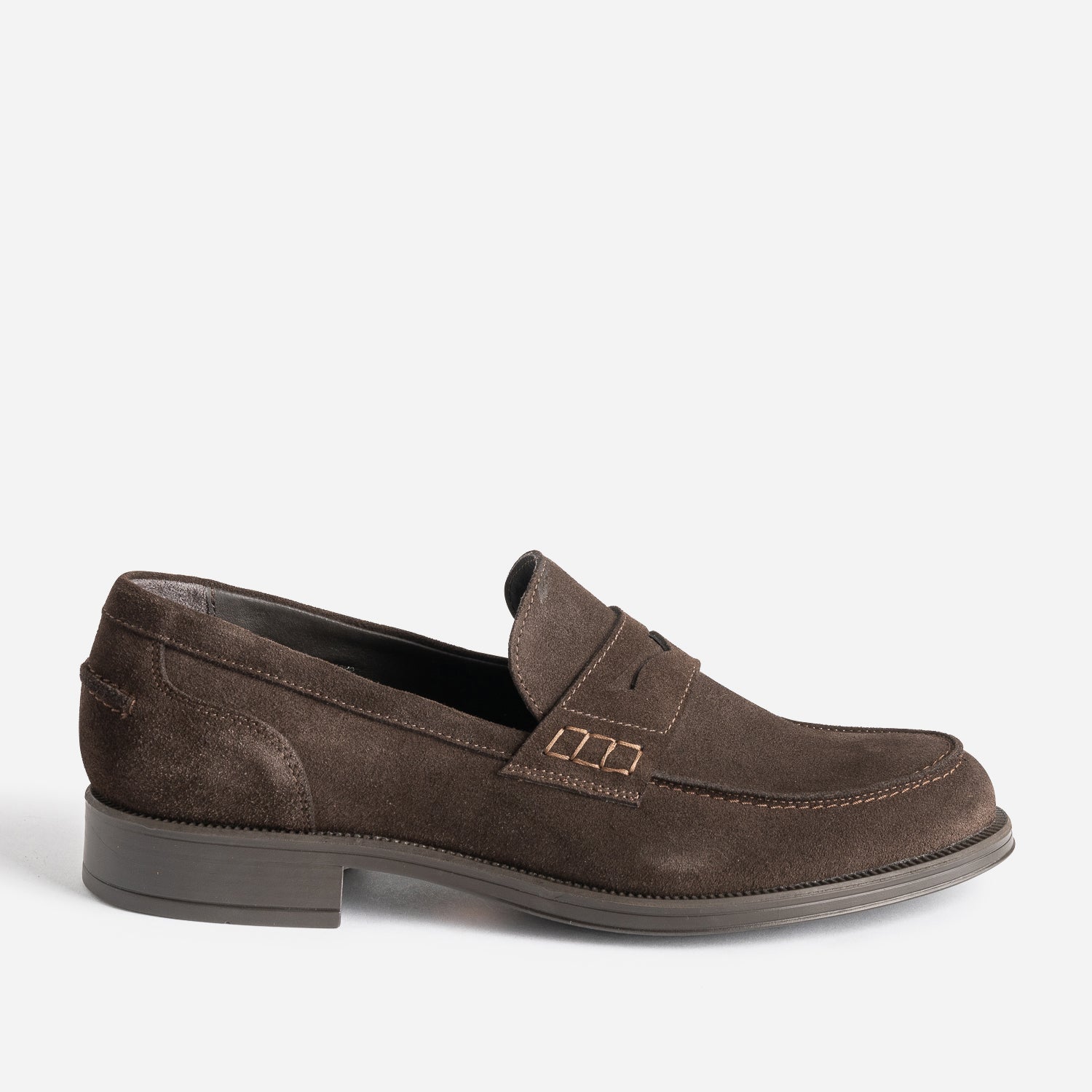 Mocassin marron en cuir velours Mocassins Homme ERAM