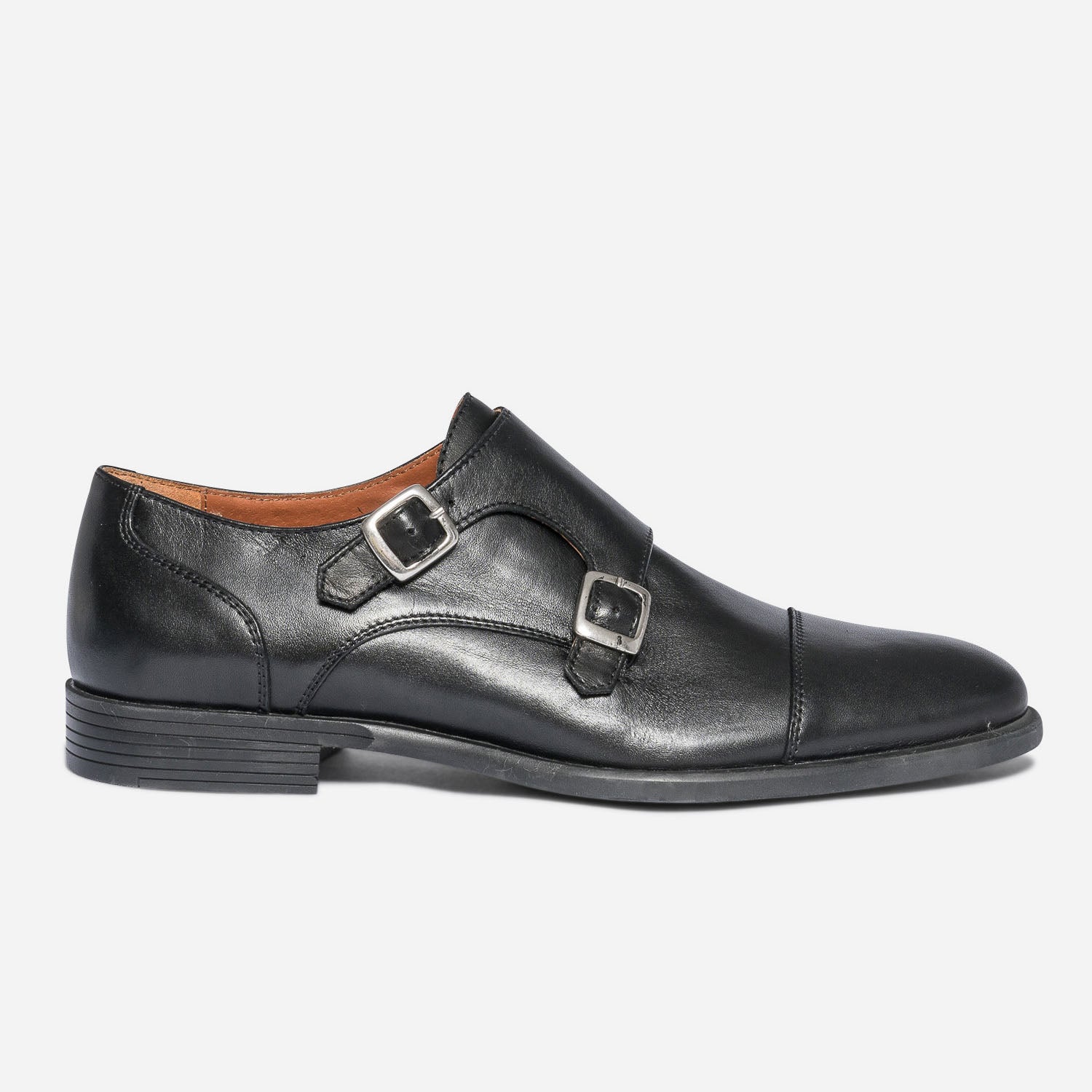 Monk noir en cuir Chaussures de ville Homme ERAM