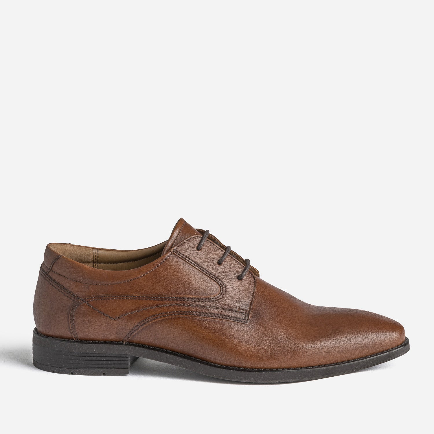 Derby marron en cuir Chaussures de ville Homme ERAM
