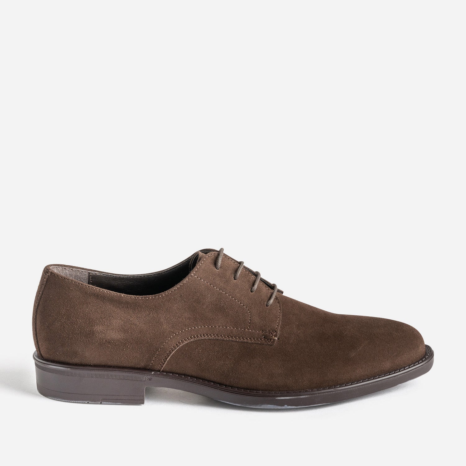 Derby marron fonce cuir velours Chaussures de ville Homme ERAM