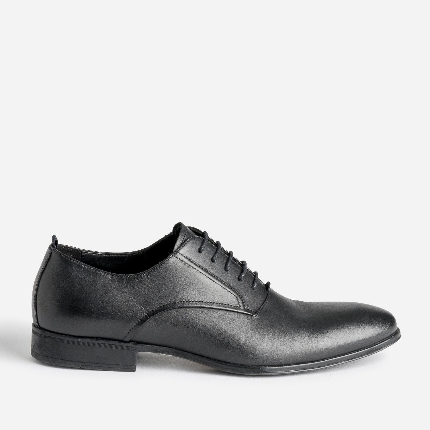 Richelieu noir en cuir Chaussures de ville Homme ERAM