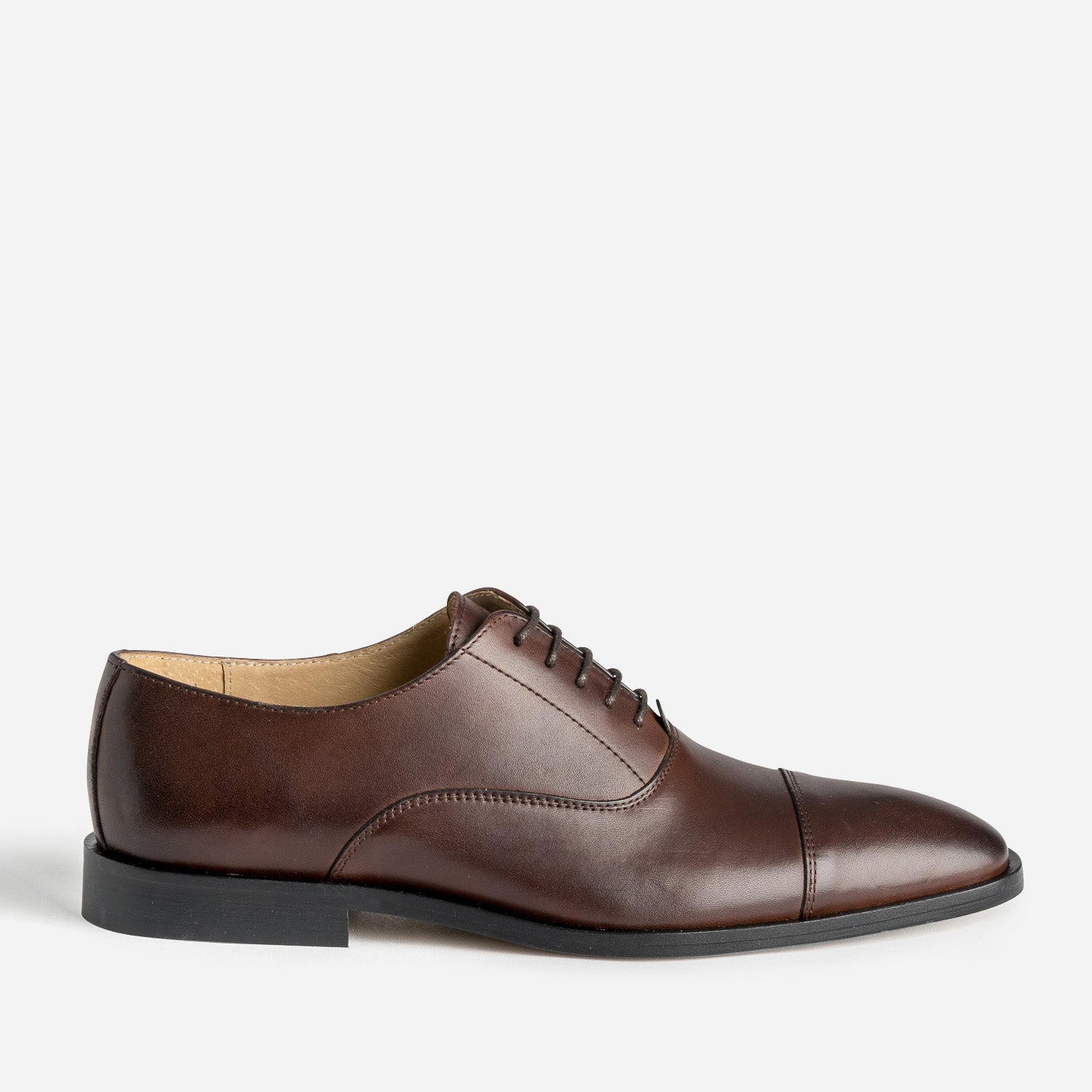 Richelieu marron fonce cuir Cousu Blake