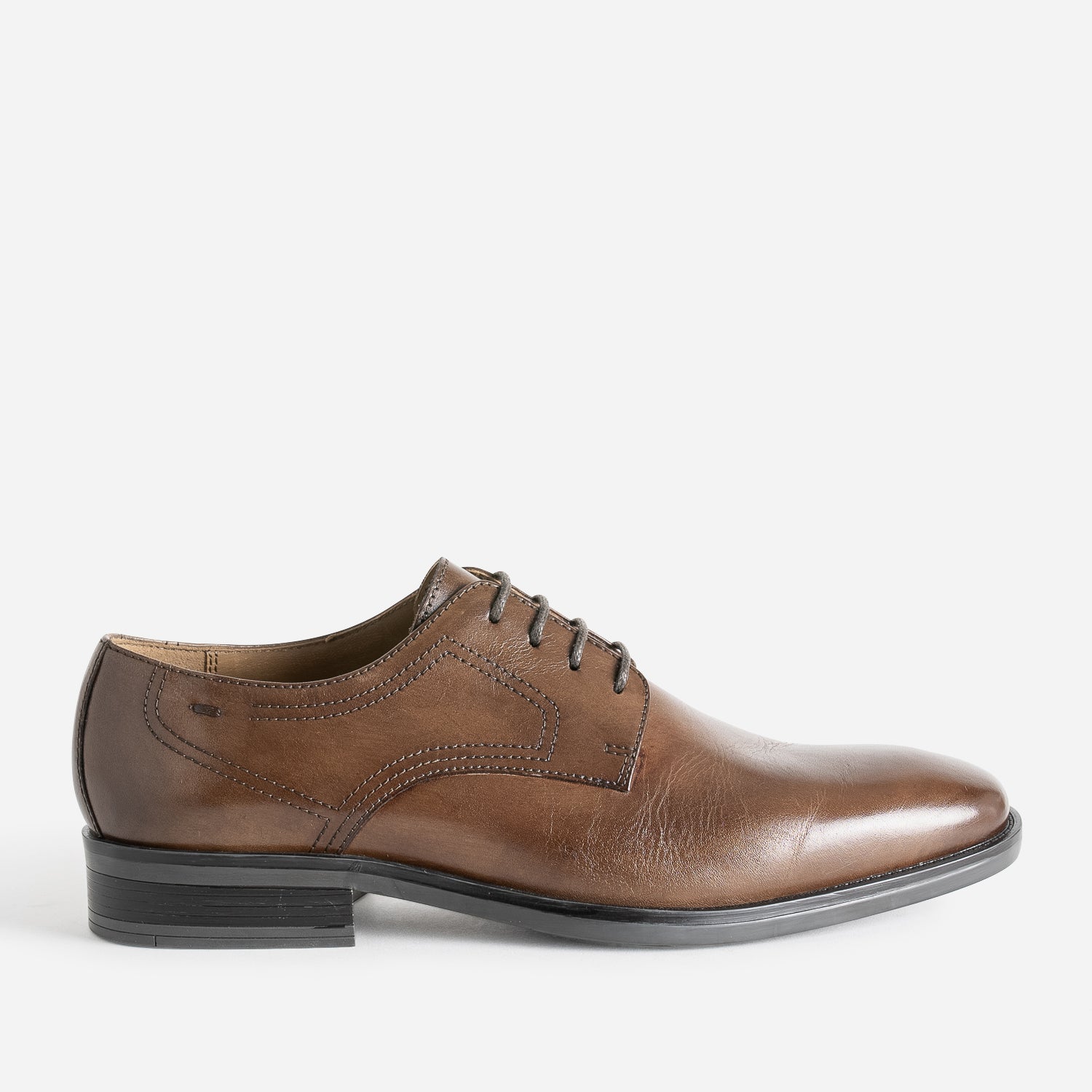 Chaussures derby cuir marron homme best sale