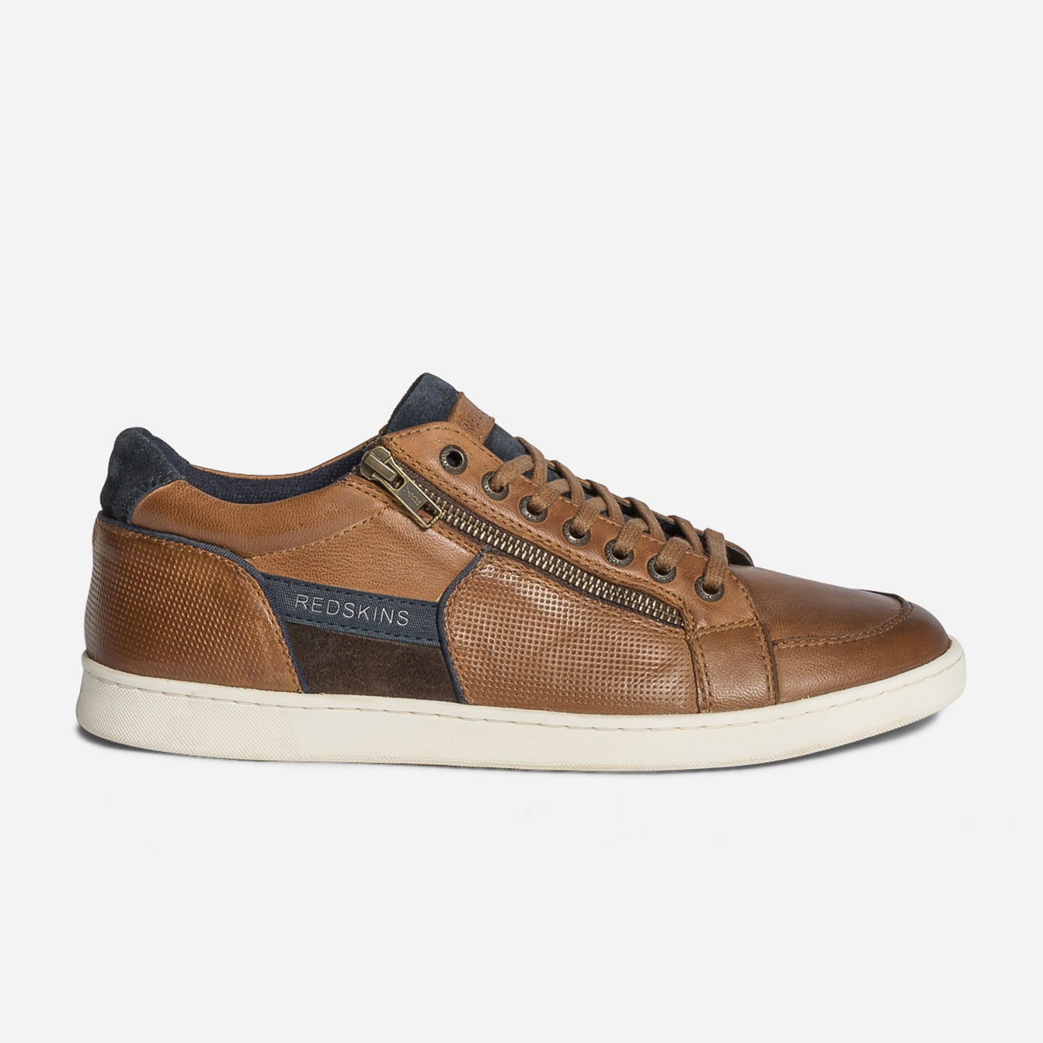 Tennis REDSKINS cognac en cuir Baskets Tennis Homme ERAM