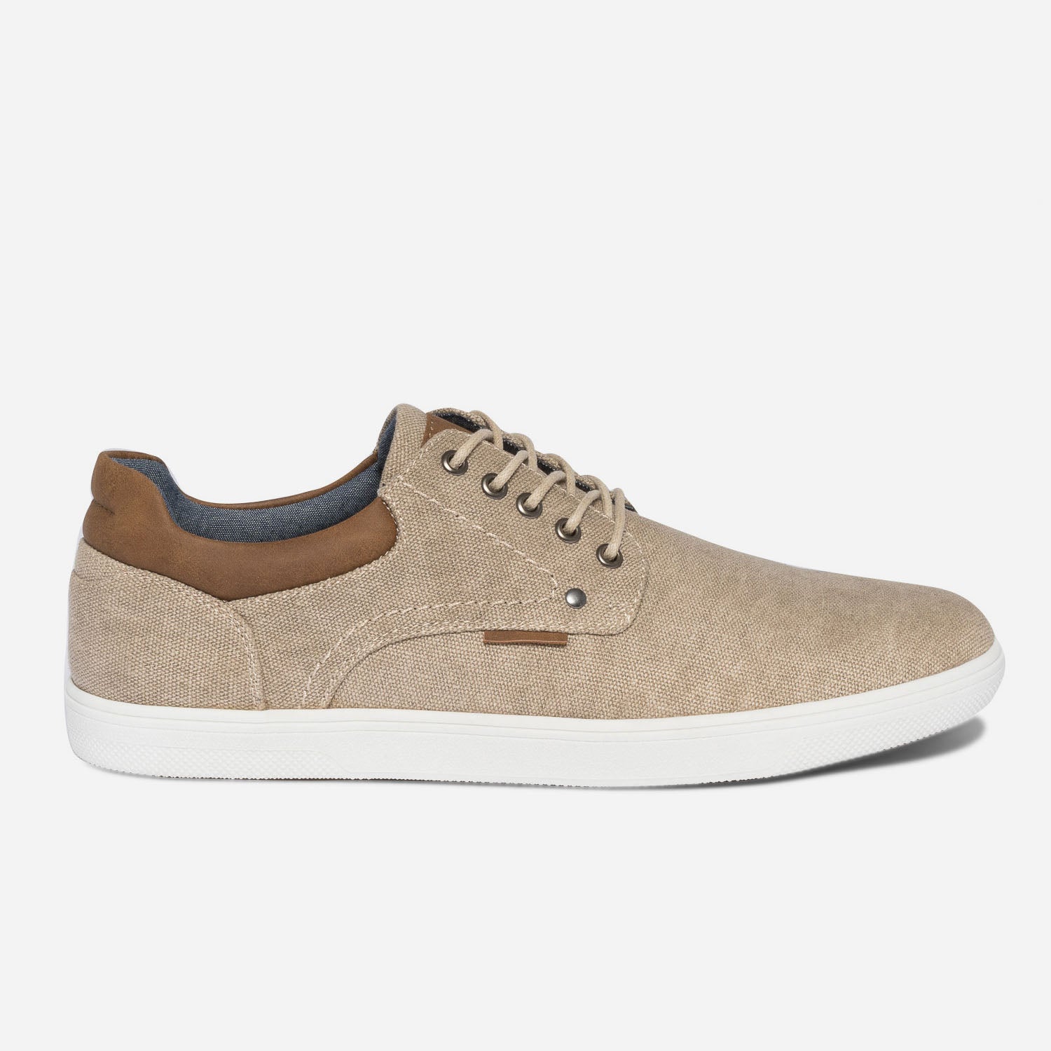 Tennis beige en textile Baskets Tennis Homme ERAM