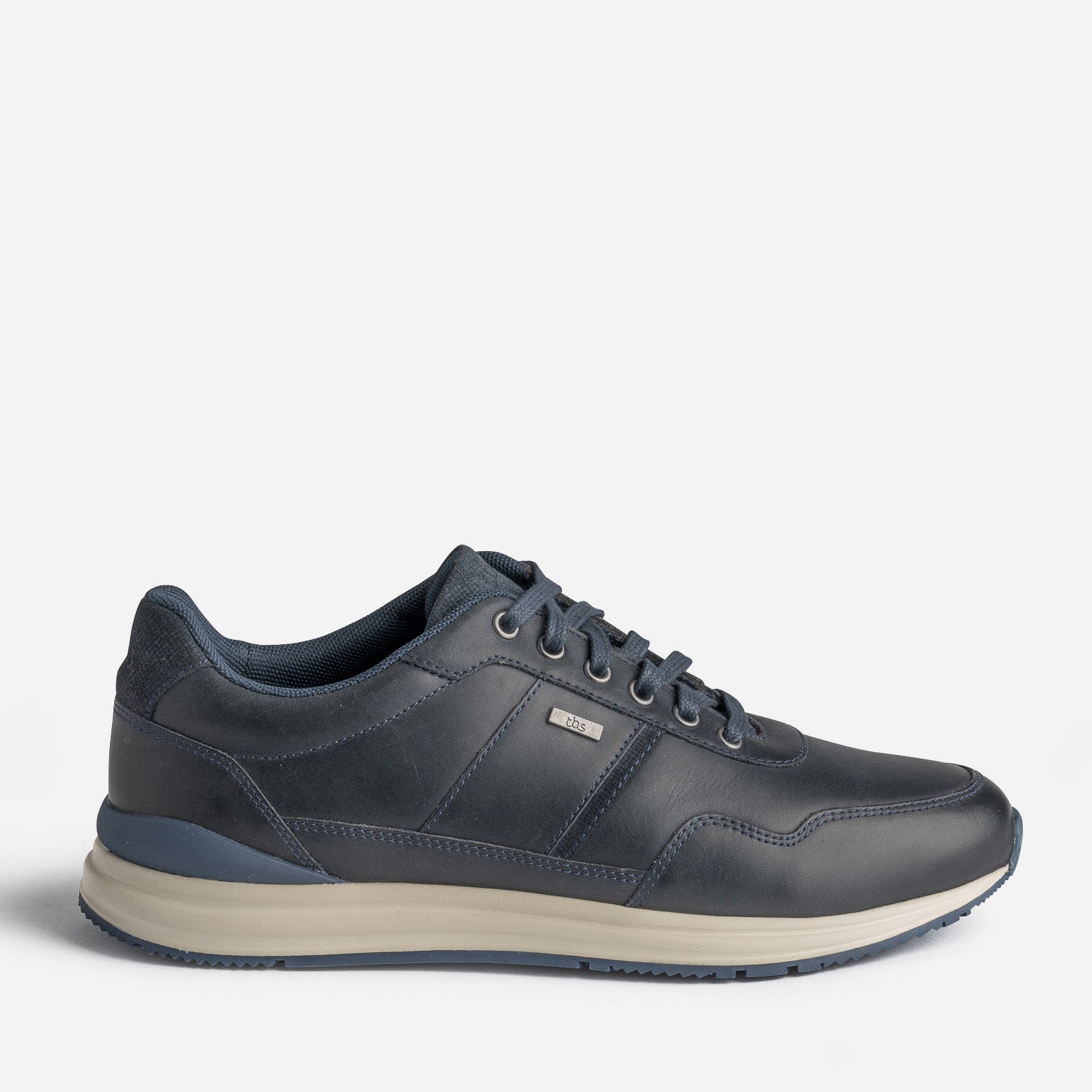 Tennis TBS marine en cuir Baskets Tennis Homme ERAM