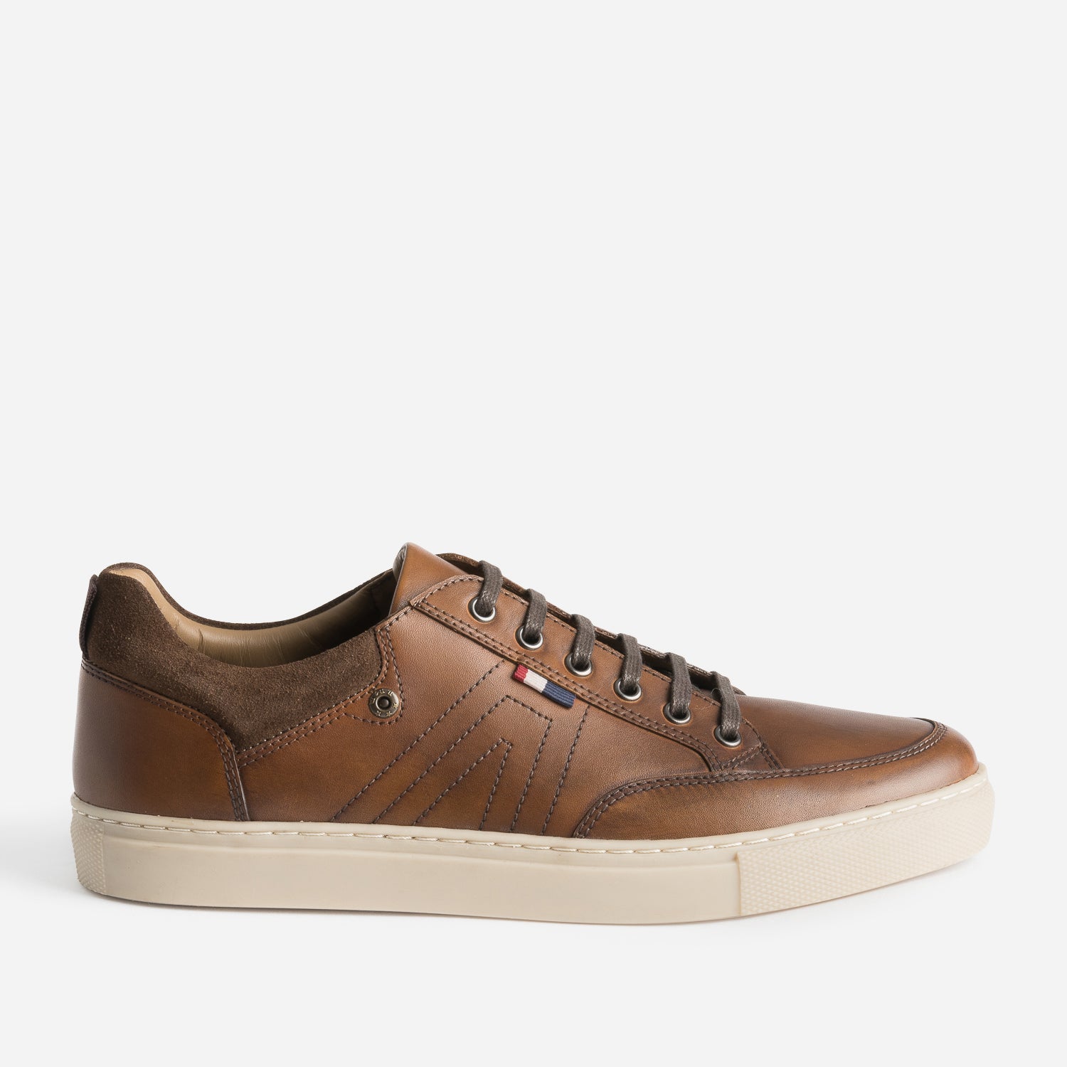 Tennis marron en cuir