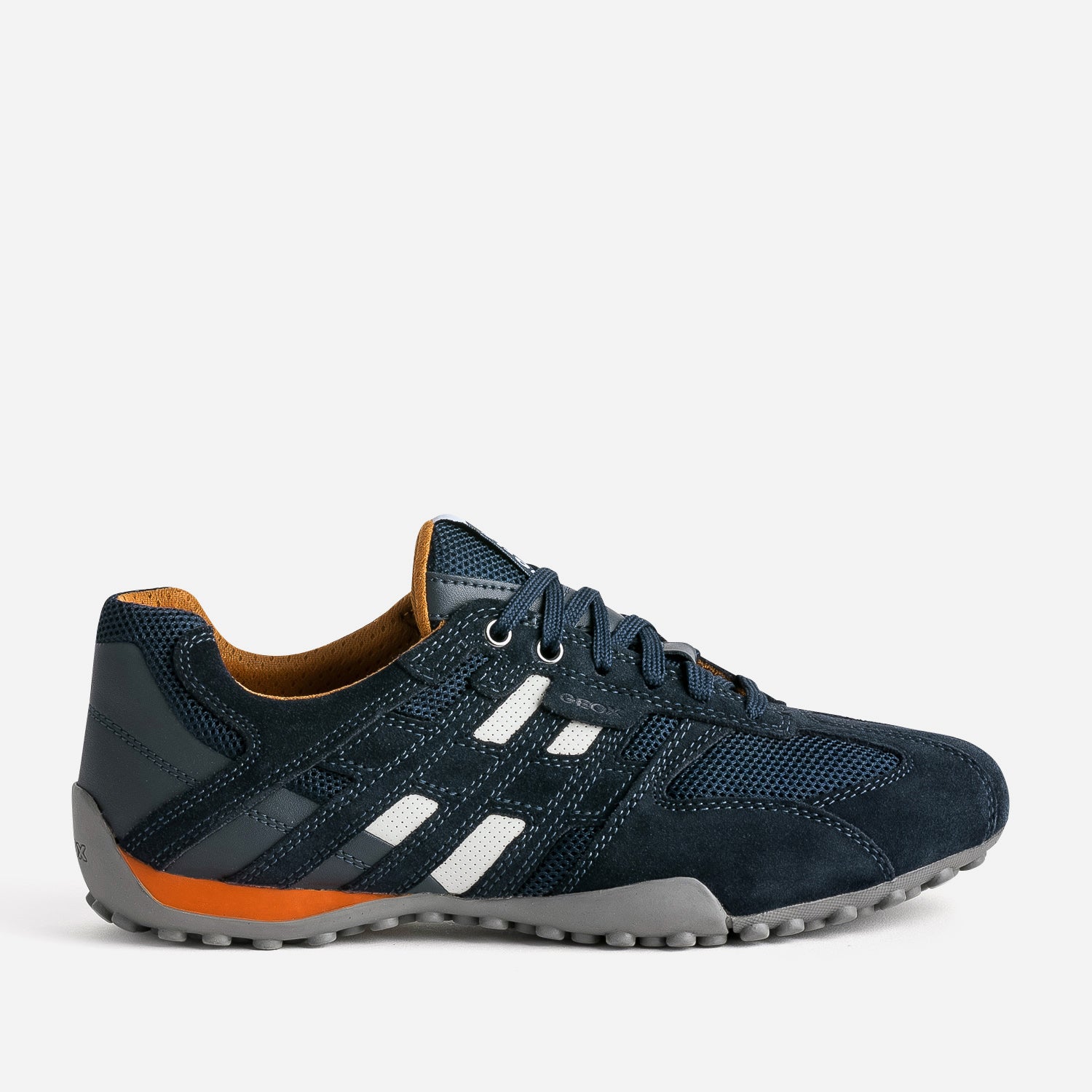 Tennis GEOX Sport marine en cuir et mesh Baskets Tennis Homme ERAM