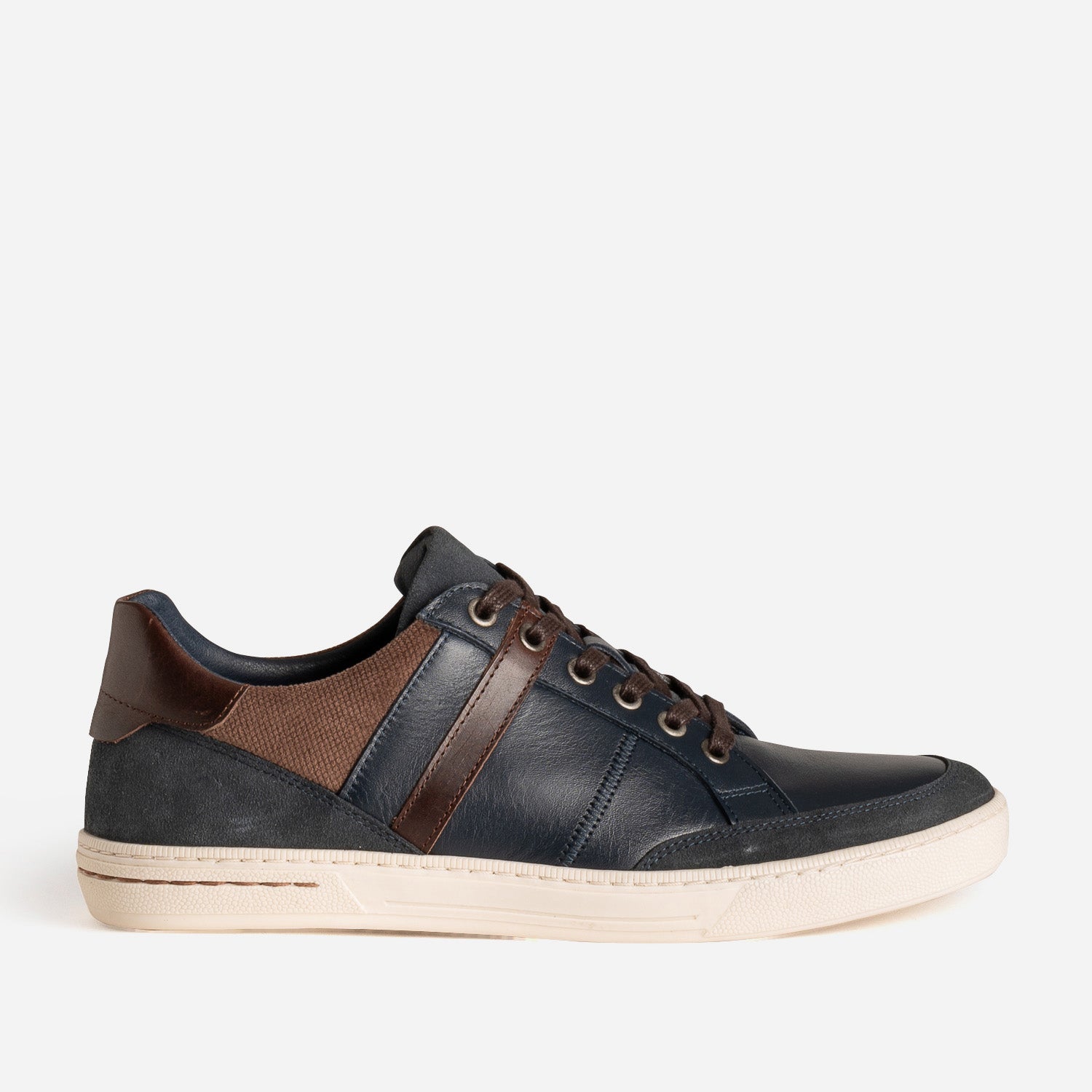 Tennis bleu marine en cuir