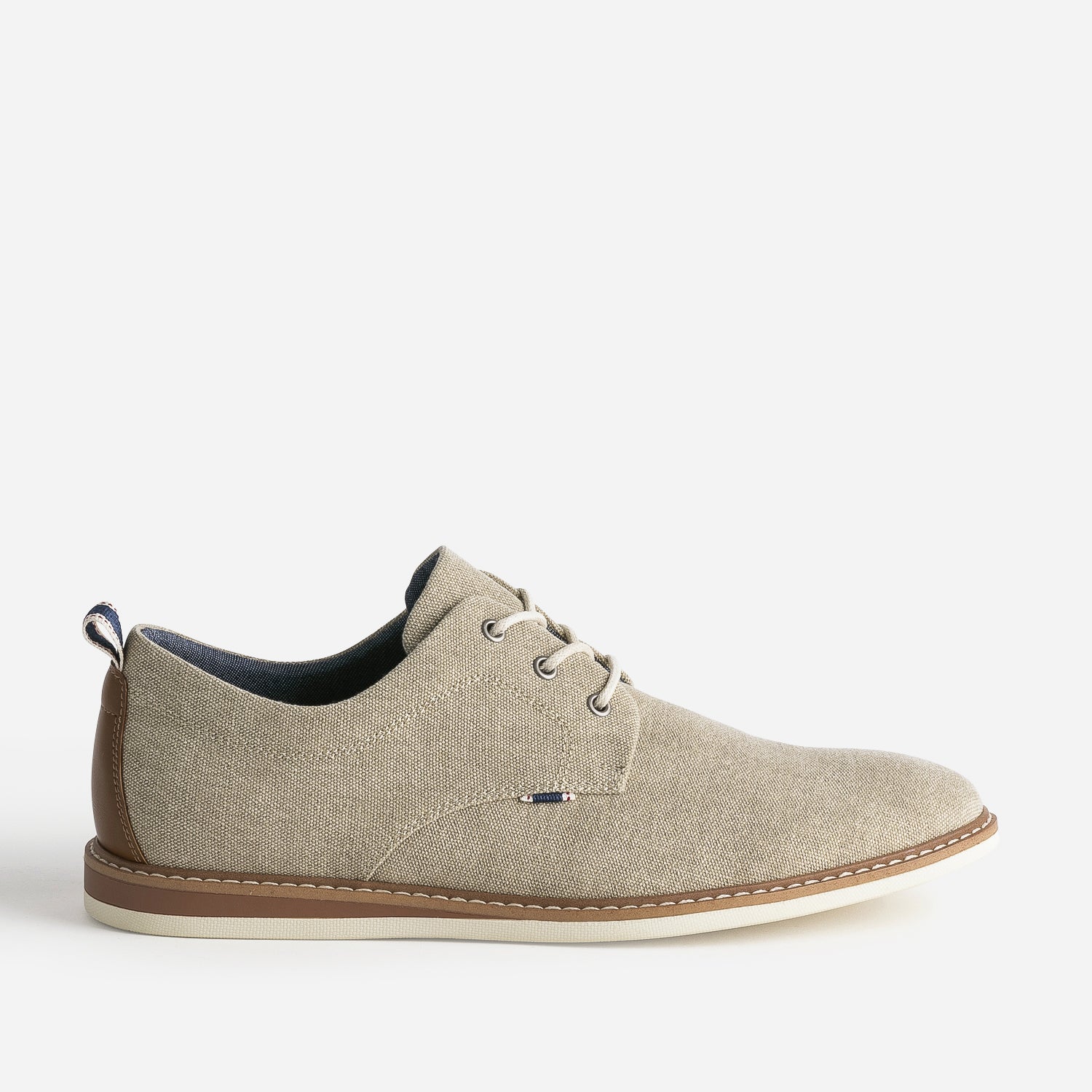 Derby beige chin en textile Chaussures de ville Homme ERAM