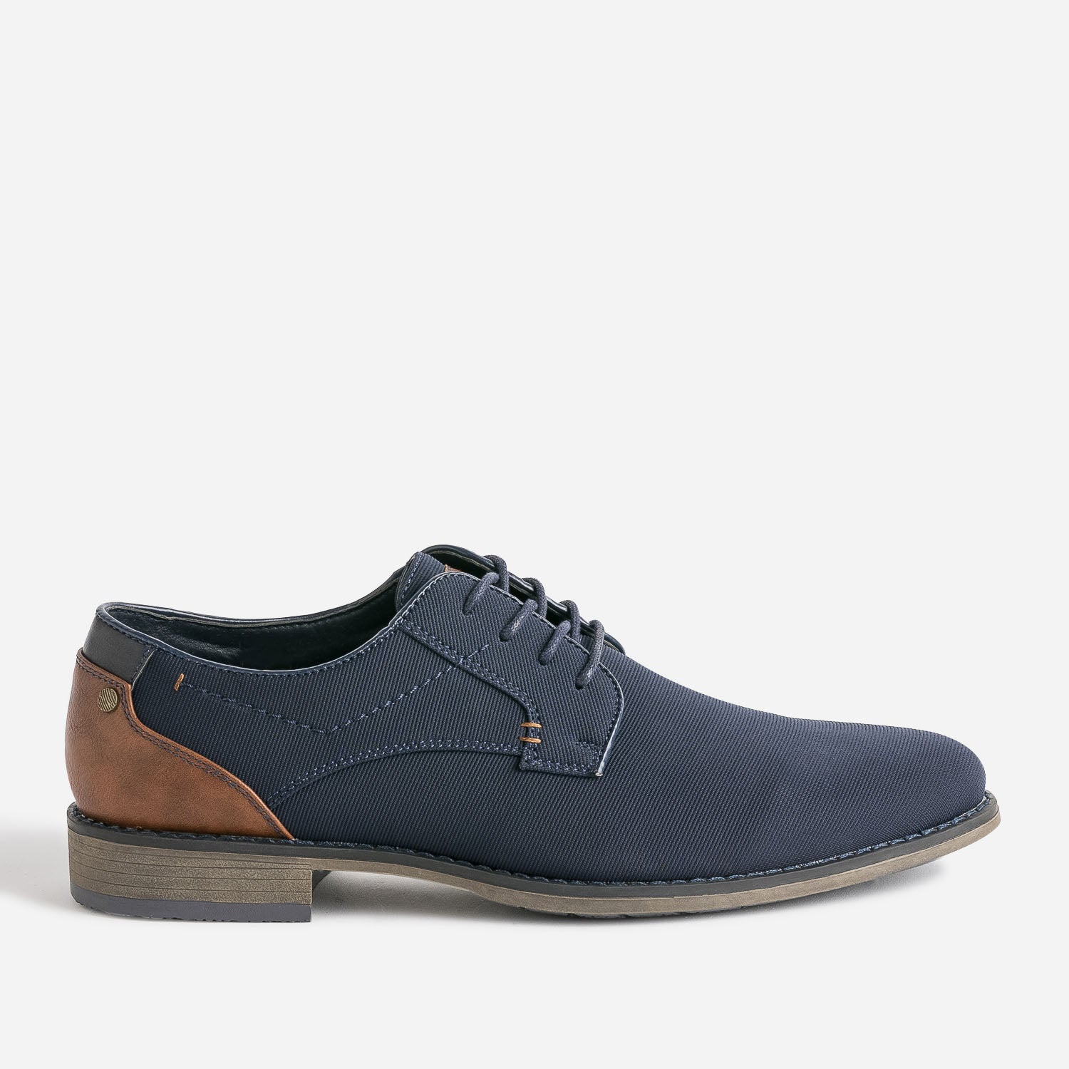 Derby bleu marine en textile