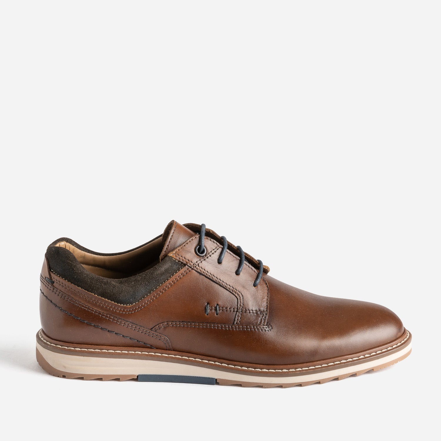 Derby detente marron cuir Chaussures de ville Homme ERAM