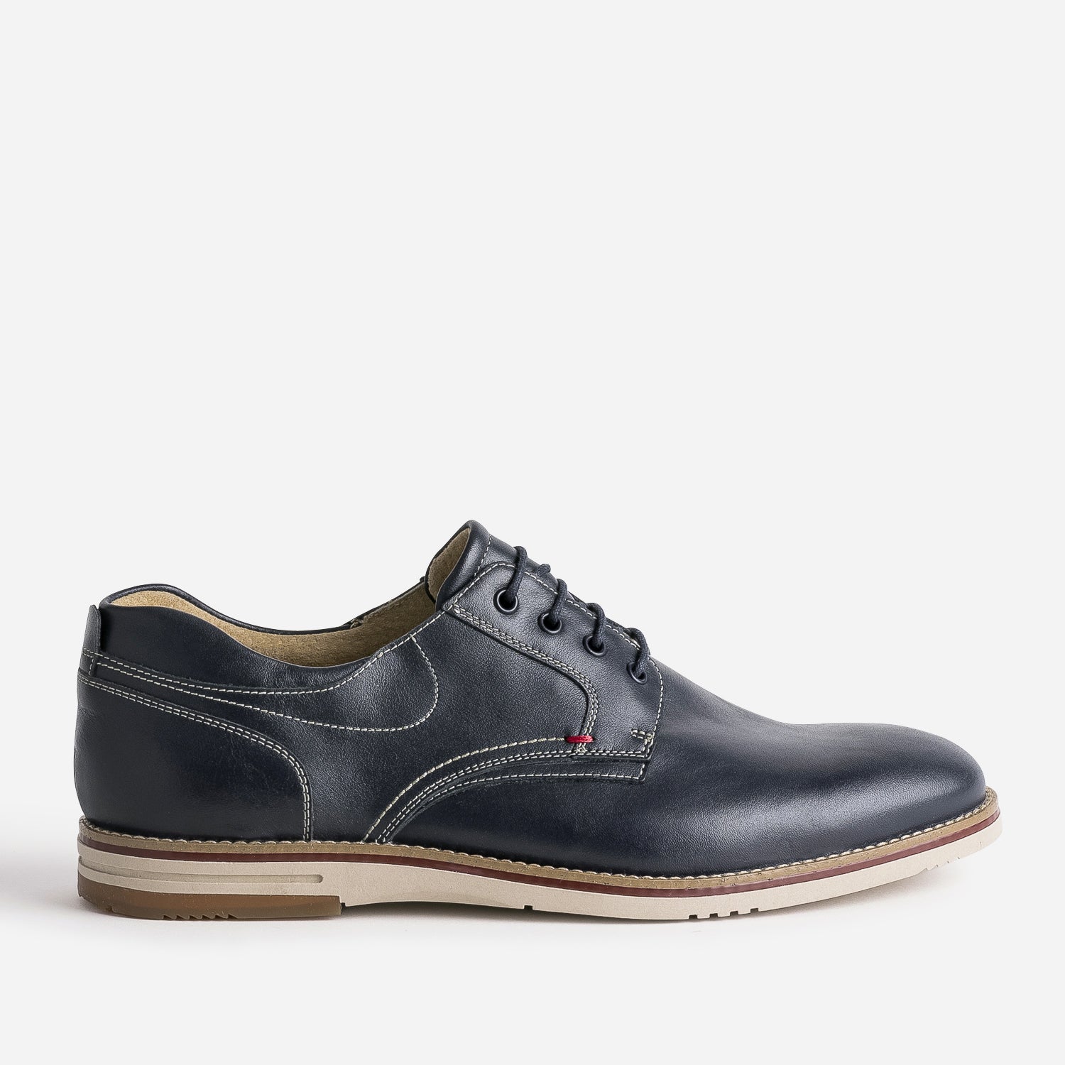 Derby confort marine eco concu en cuir Chaussures de ville Homme ERAM