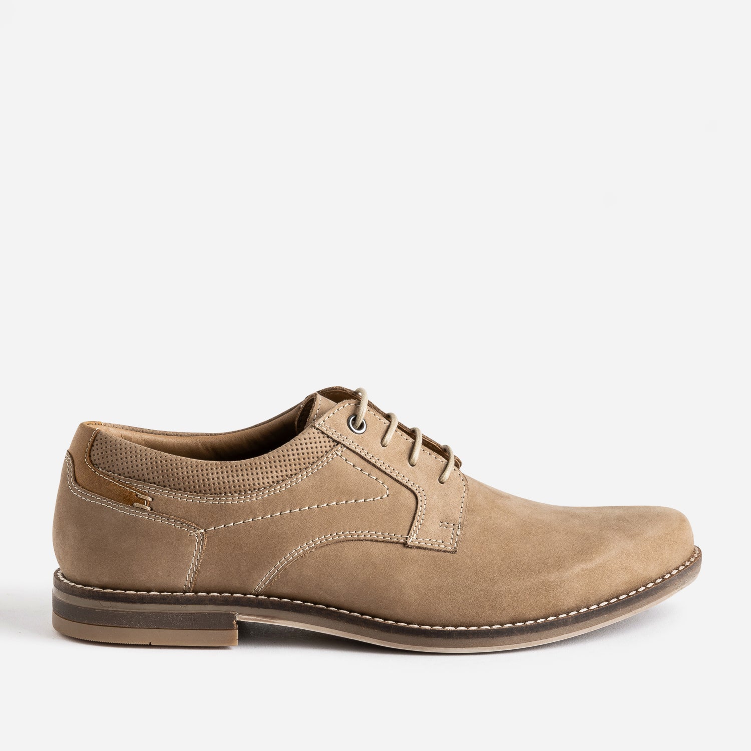 Derby beige cuir nubuck Chaussures de ville Homme ERAM