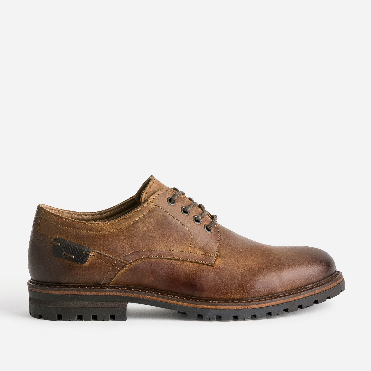 Derby marron cuir semelle crantee Chaussures de ville Homme ERAM