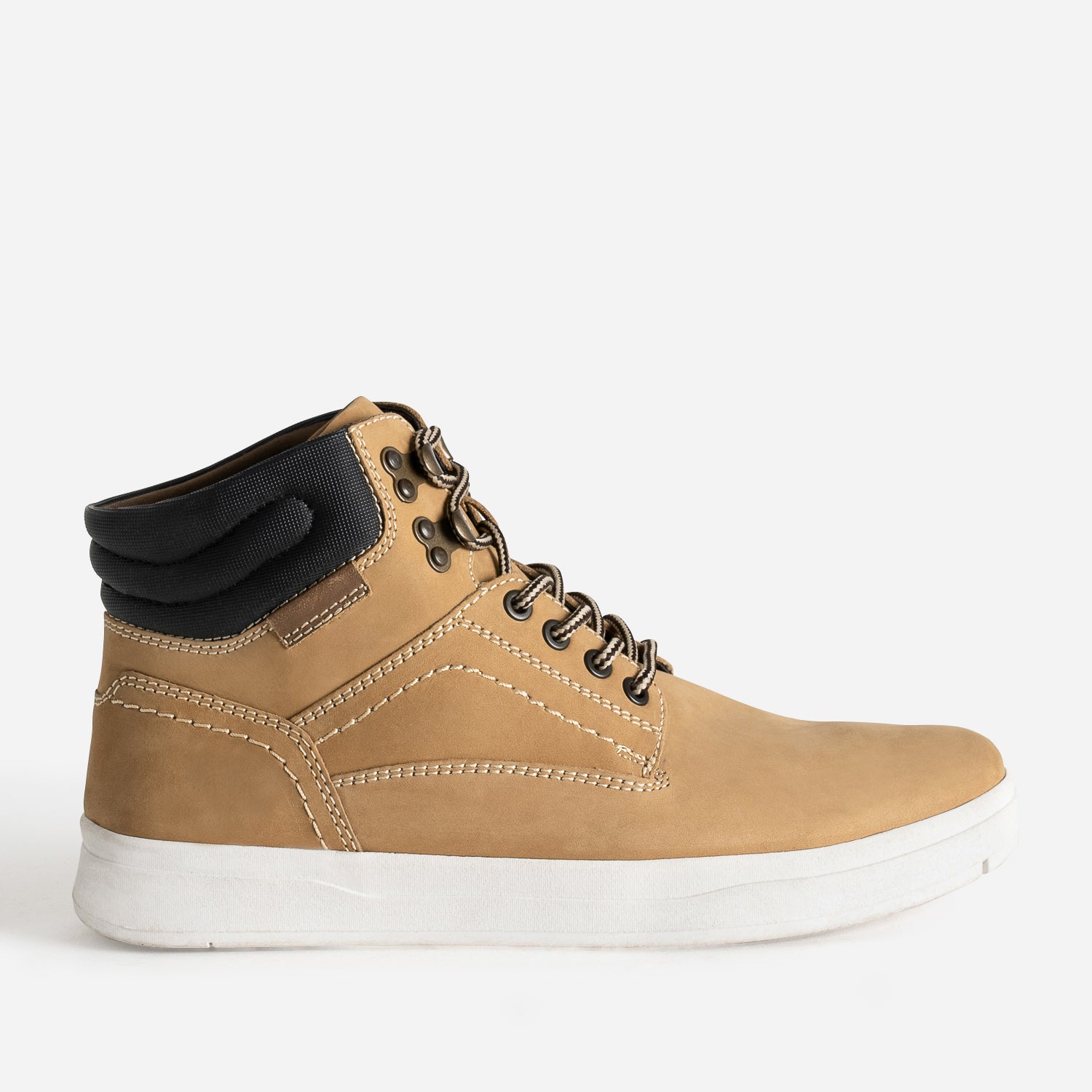 Basket camel en cuir nubuck