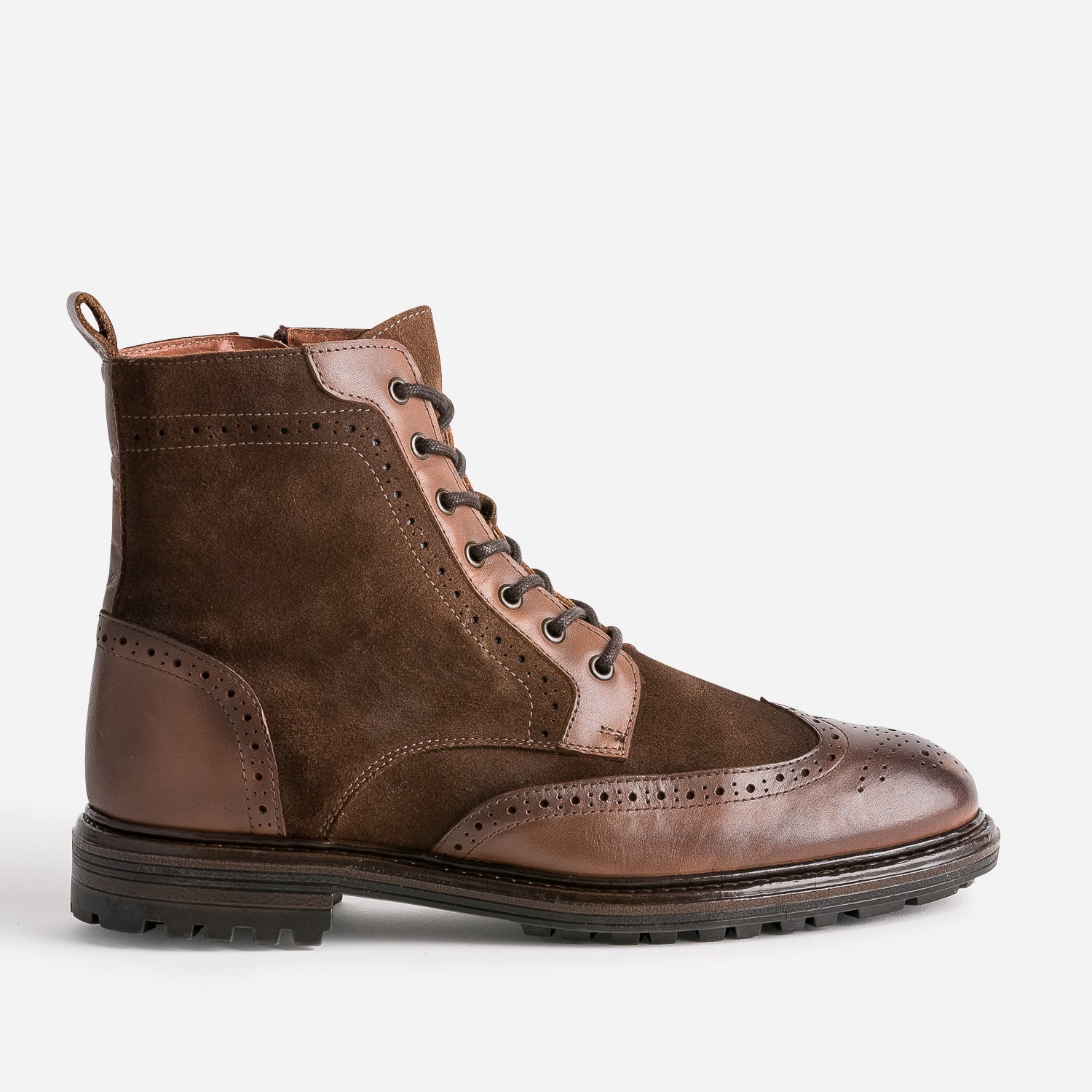 Bottines à lacets marron clearance