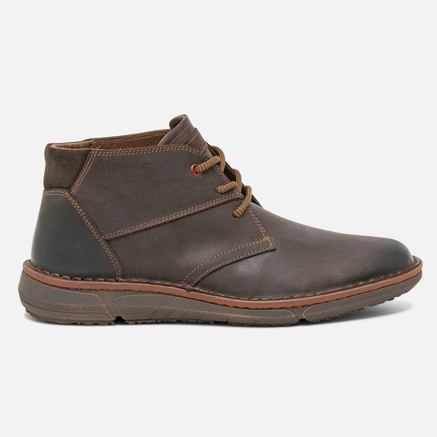 Boots a lacet marron en cuir Boots Homme ERAM