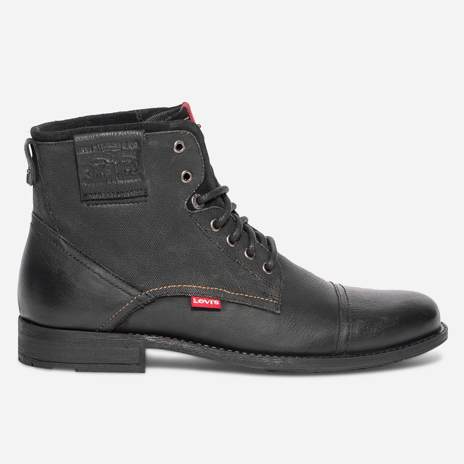 Boots LEVIS noir en cuir et toile Boots Homme ERAM