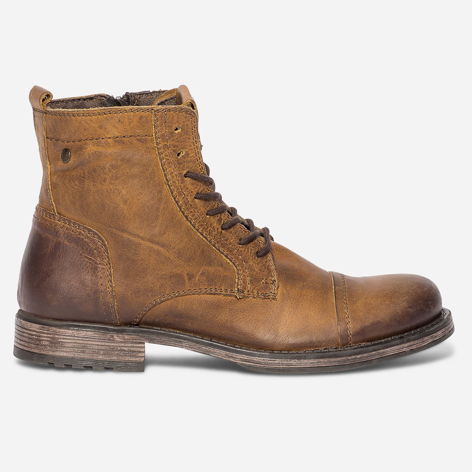 Boots JACK JONES marron en cuir
