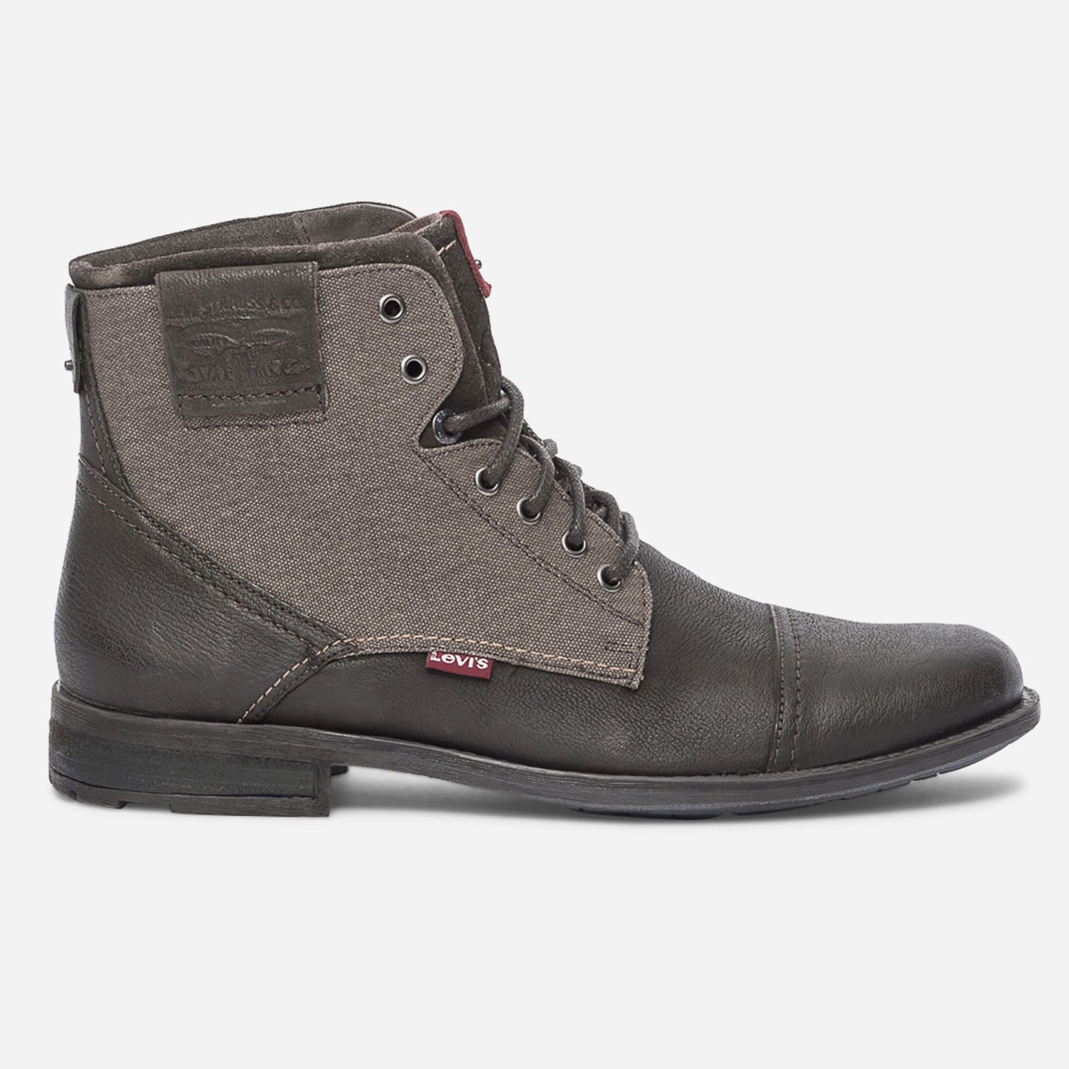 Boots LEVIS marron en cuir et toile Boots Homme ERAM