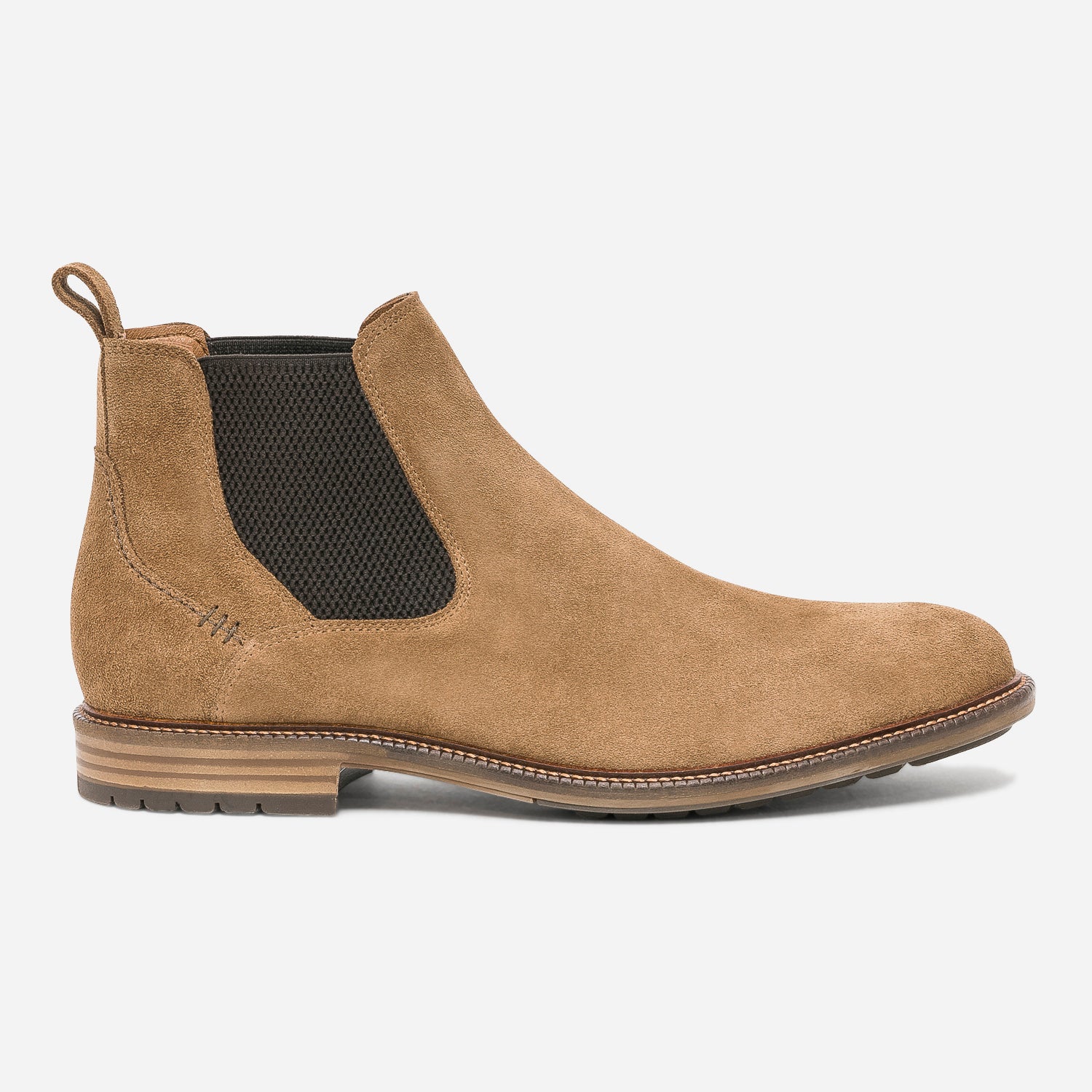 Chelsea boots camel en cuir velours Boots Homme ERAM