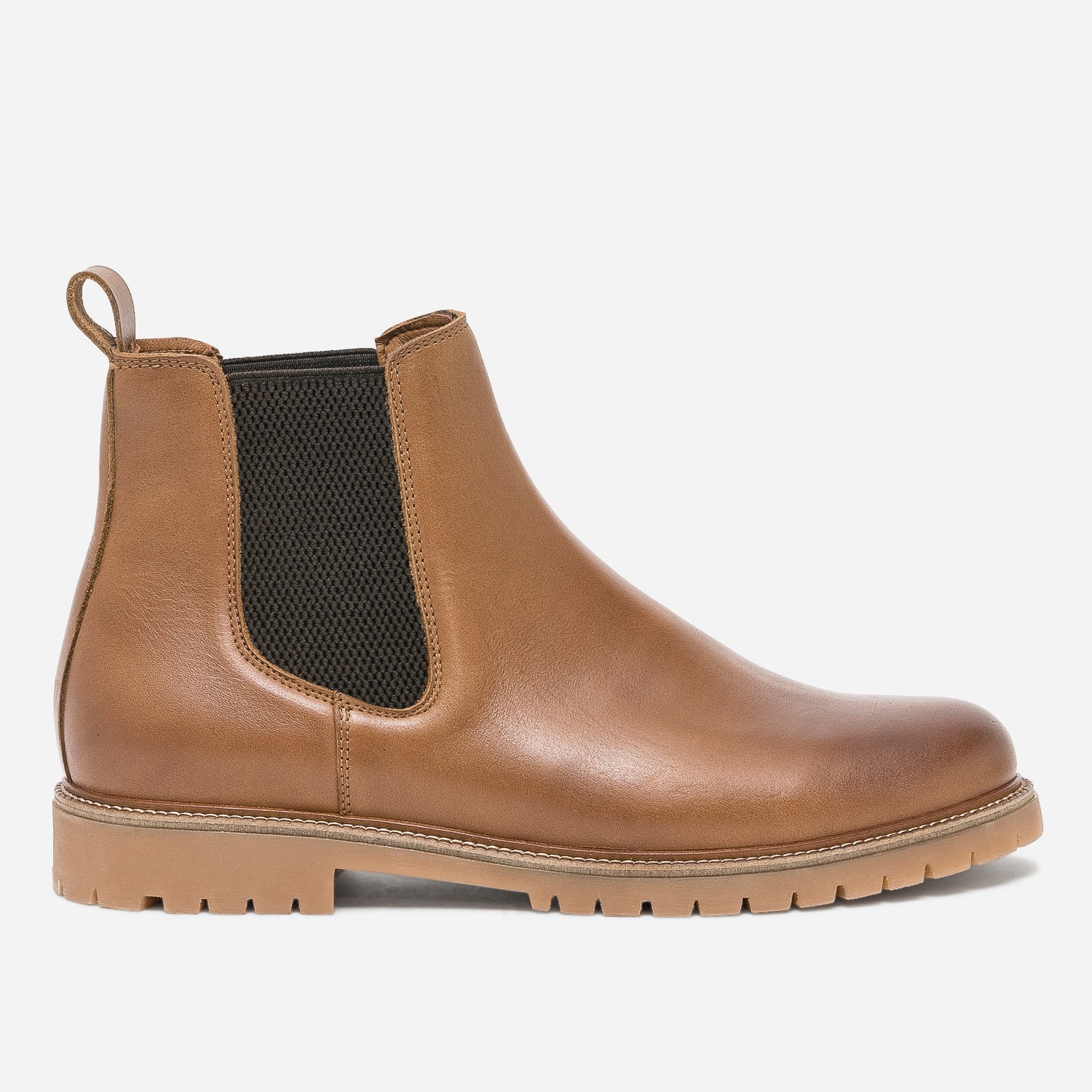 Chelsea boots marron crant e en cuir