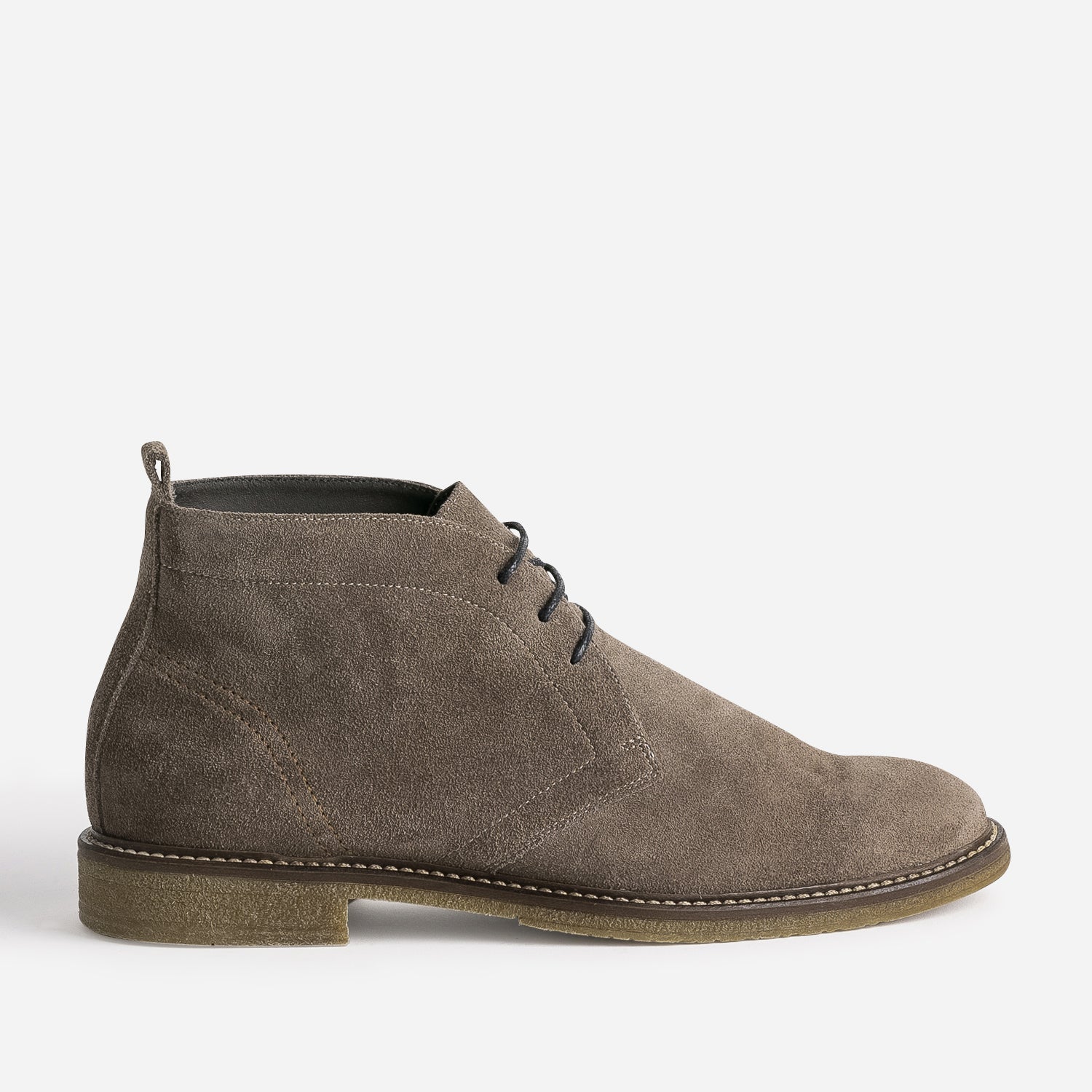 Desert Boots taupe en cuir velours