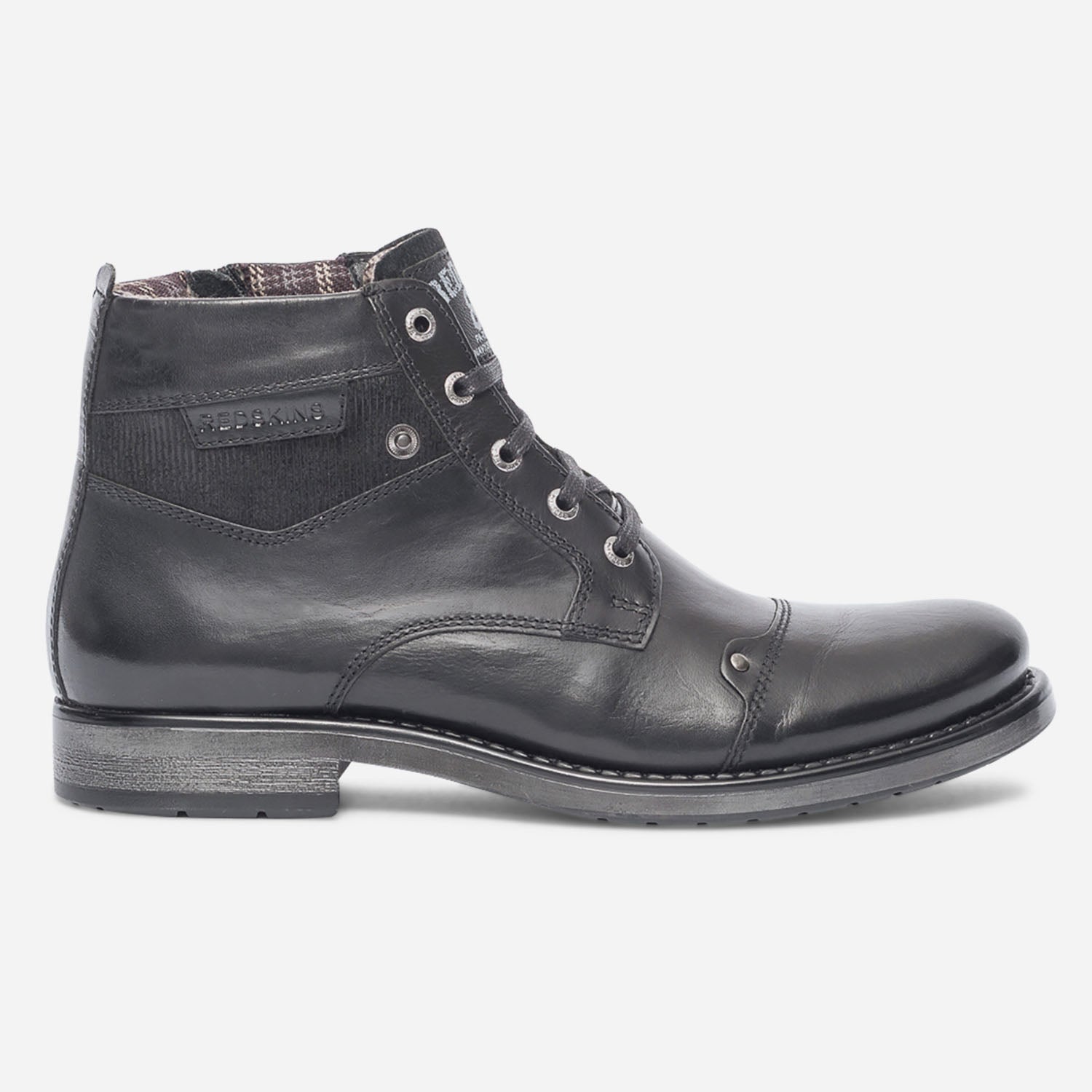 Boots lacet REDSKINS noir en cuir Boots Homme ERAM