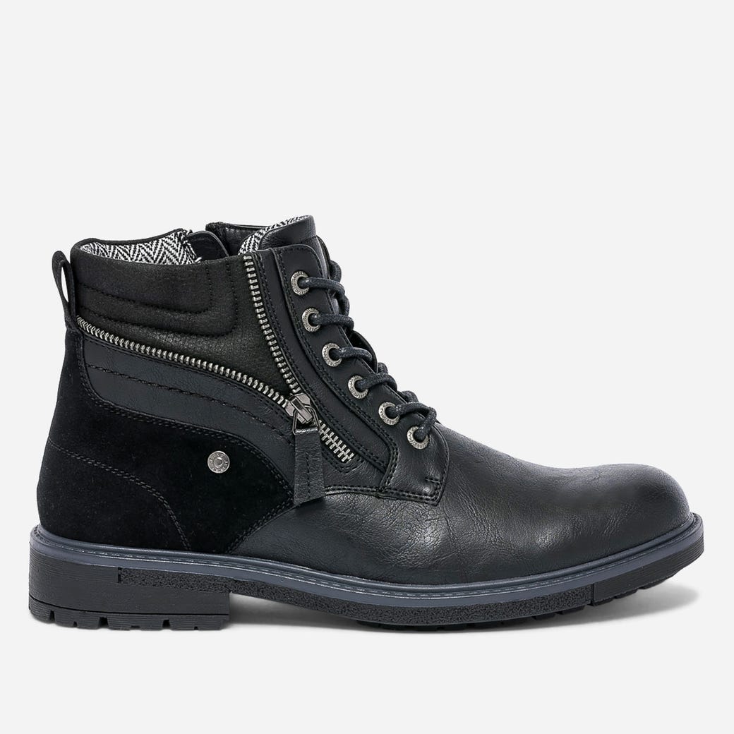 Boots à lacet noir avec zip