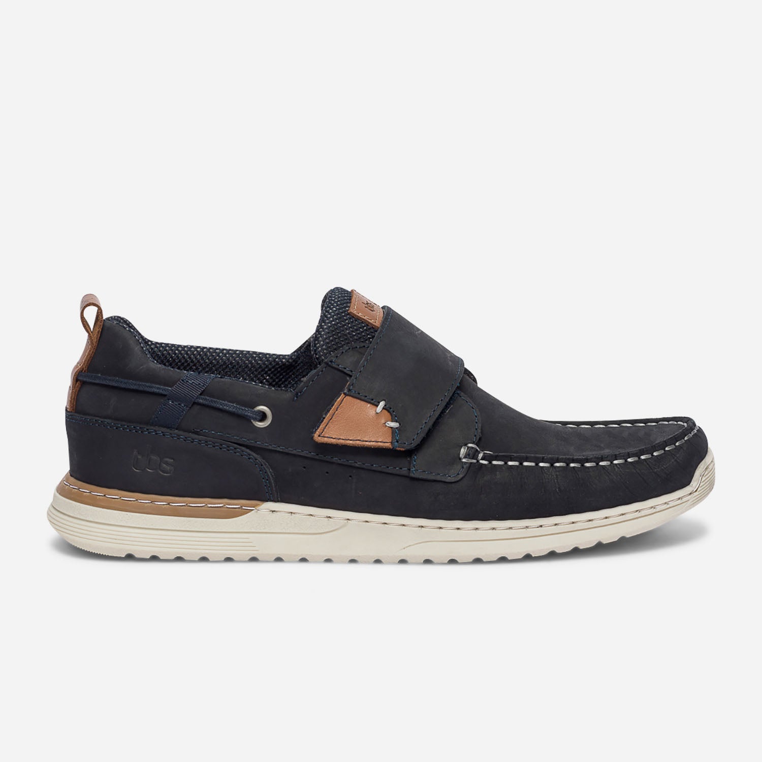 Mocassin bateau TBS cuir bleu marine scratch Chaussures Bateau