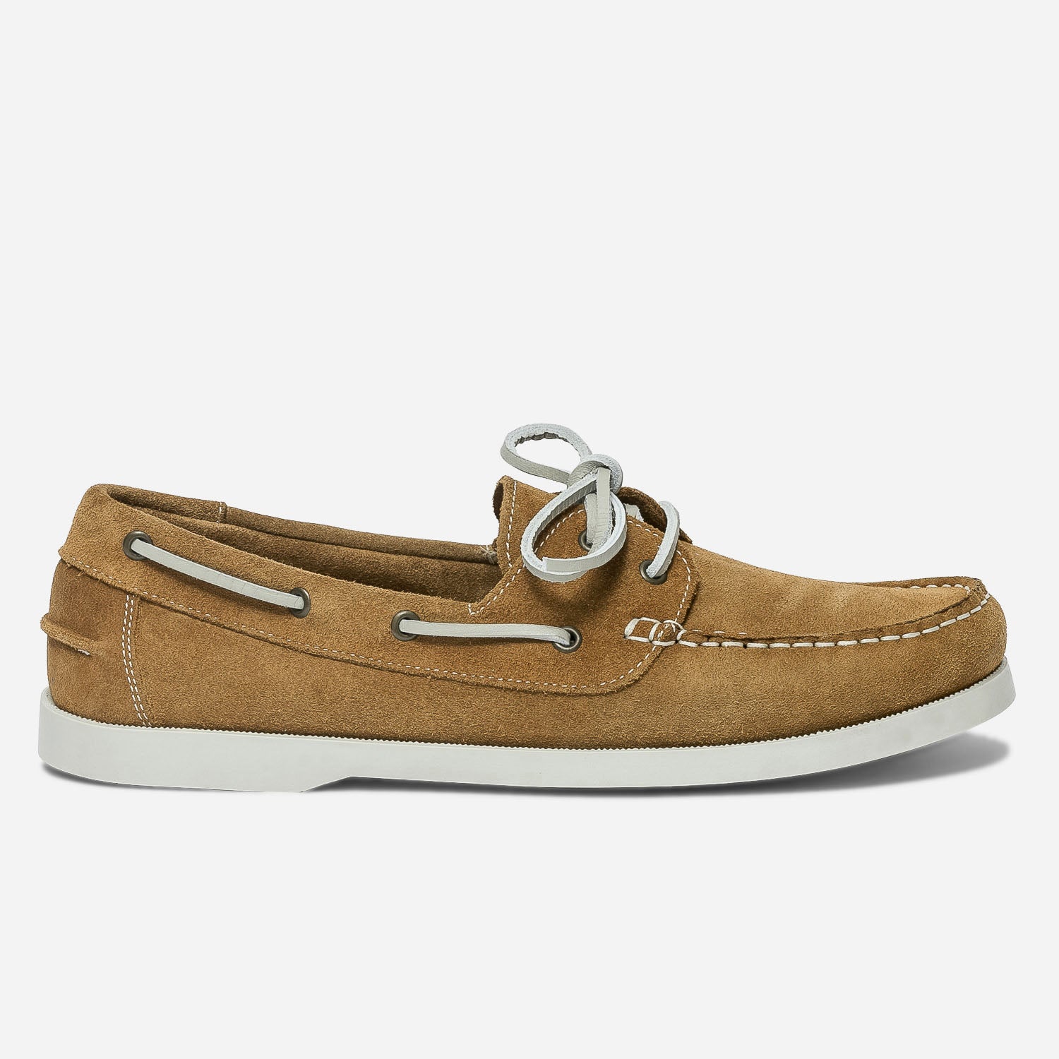 Chaussure bateau camel en cuir velours Eram Homme ERAM