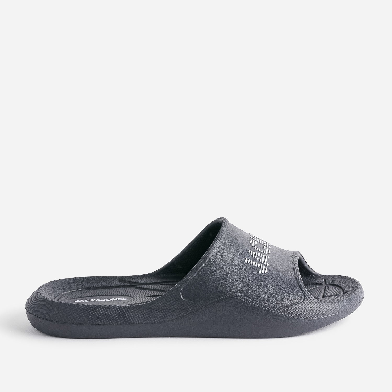 Mule tong anatomique noire en cuir Nu pieds Sandales Homme ERAM