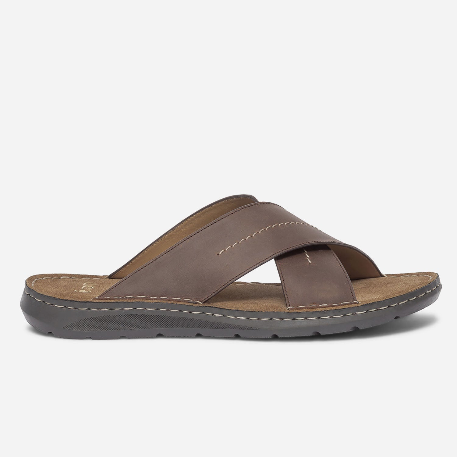 Mule homme cuir best sale marron