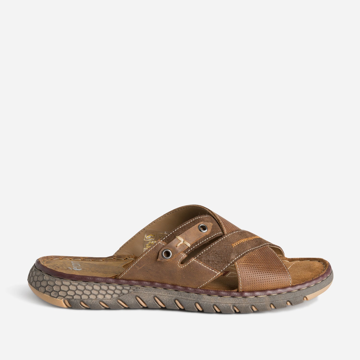 Mule marron cuir
