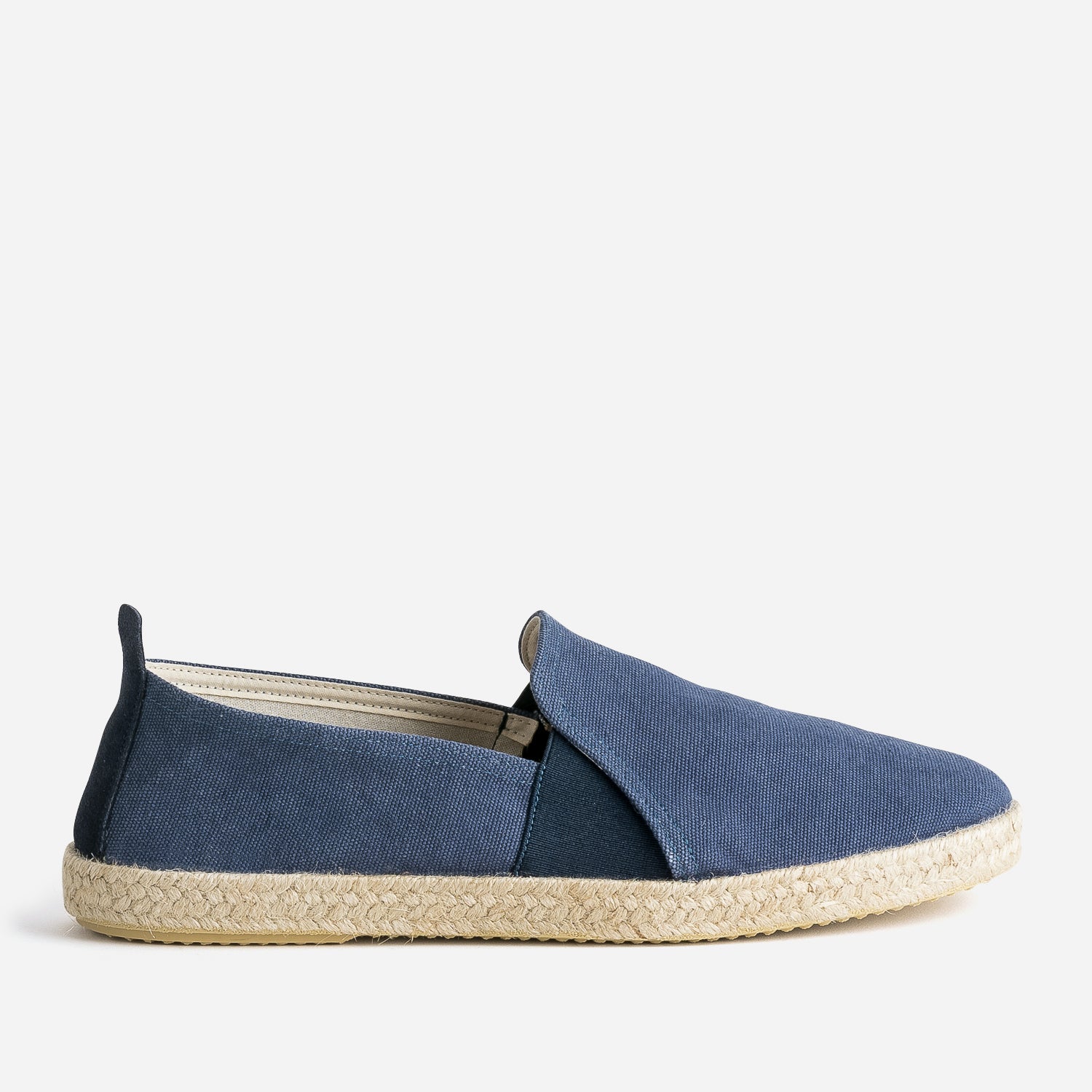 Espadrille bleu marine toile eco concue