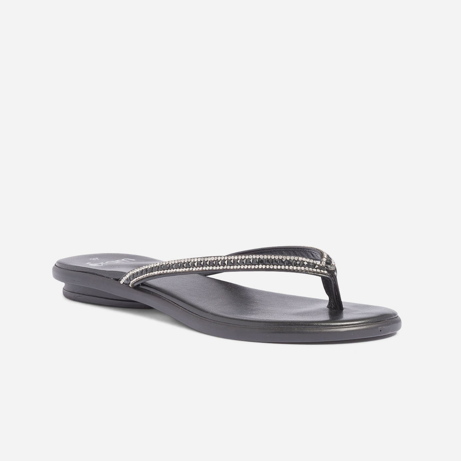 Tong femme noir avec strass on sale