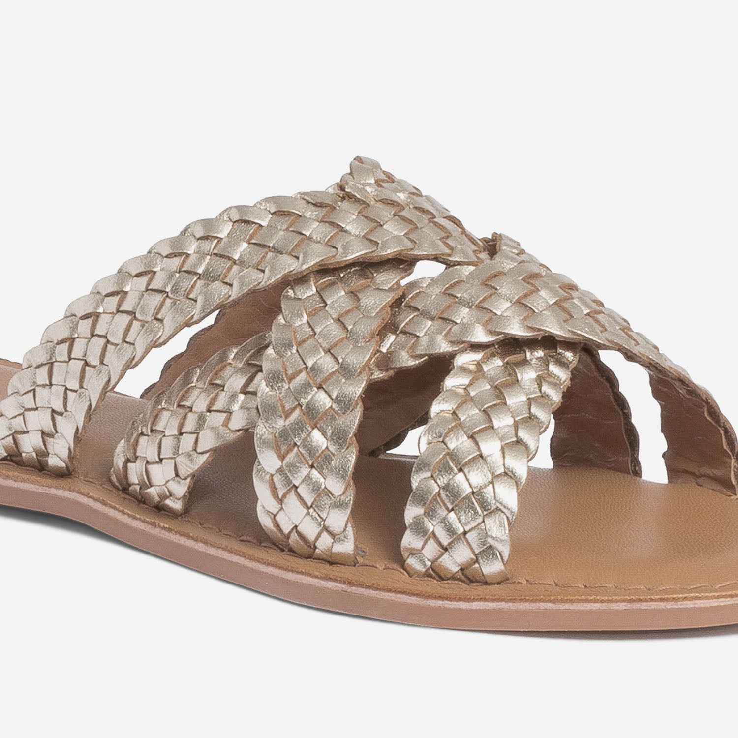 Mule plate dorée new arrivals