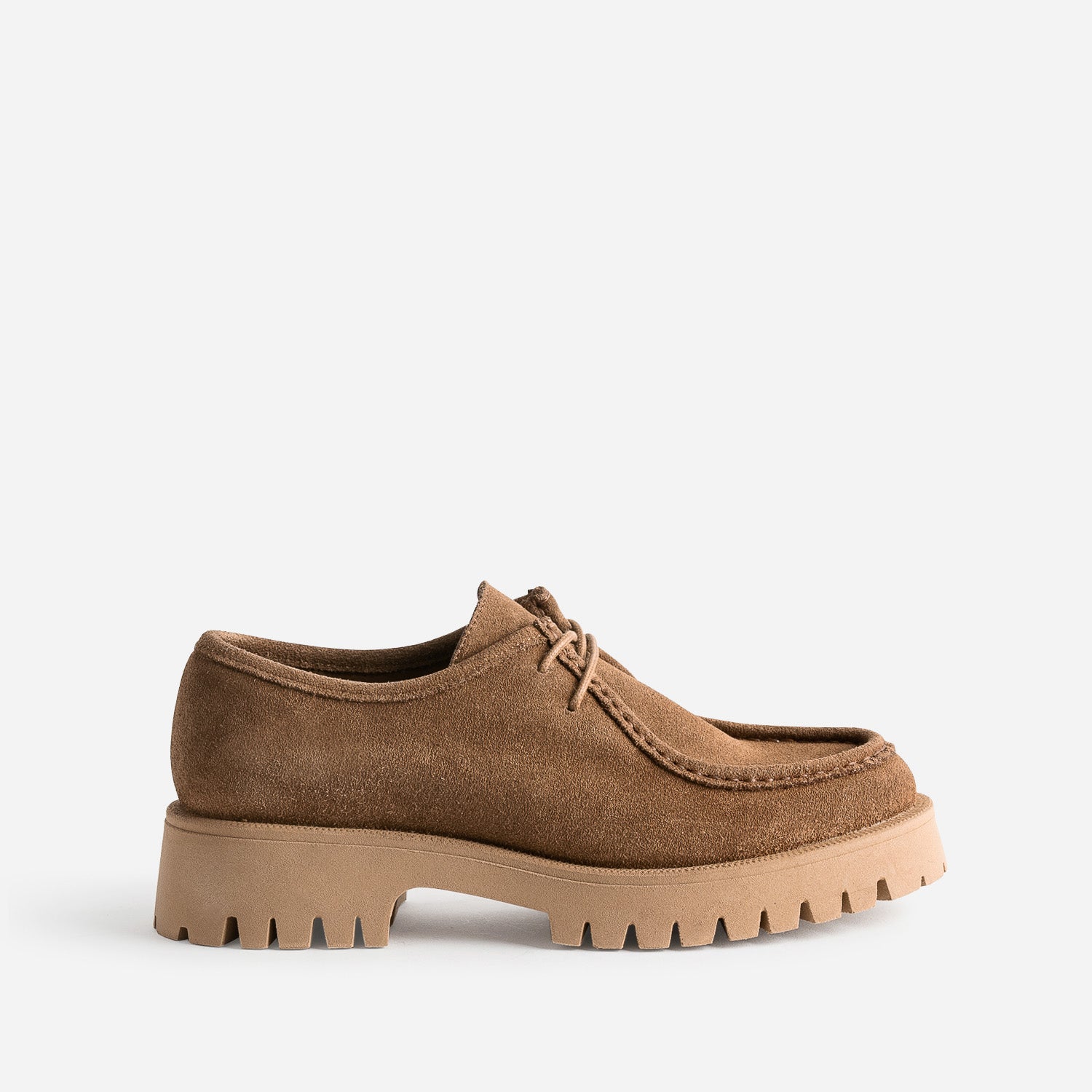 Derby TEXTO cognac co con u cuir velours crant Derbies